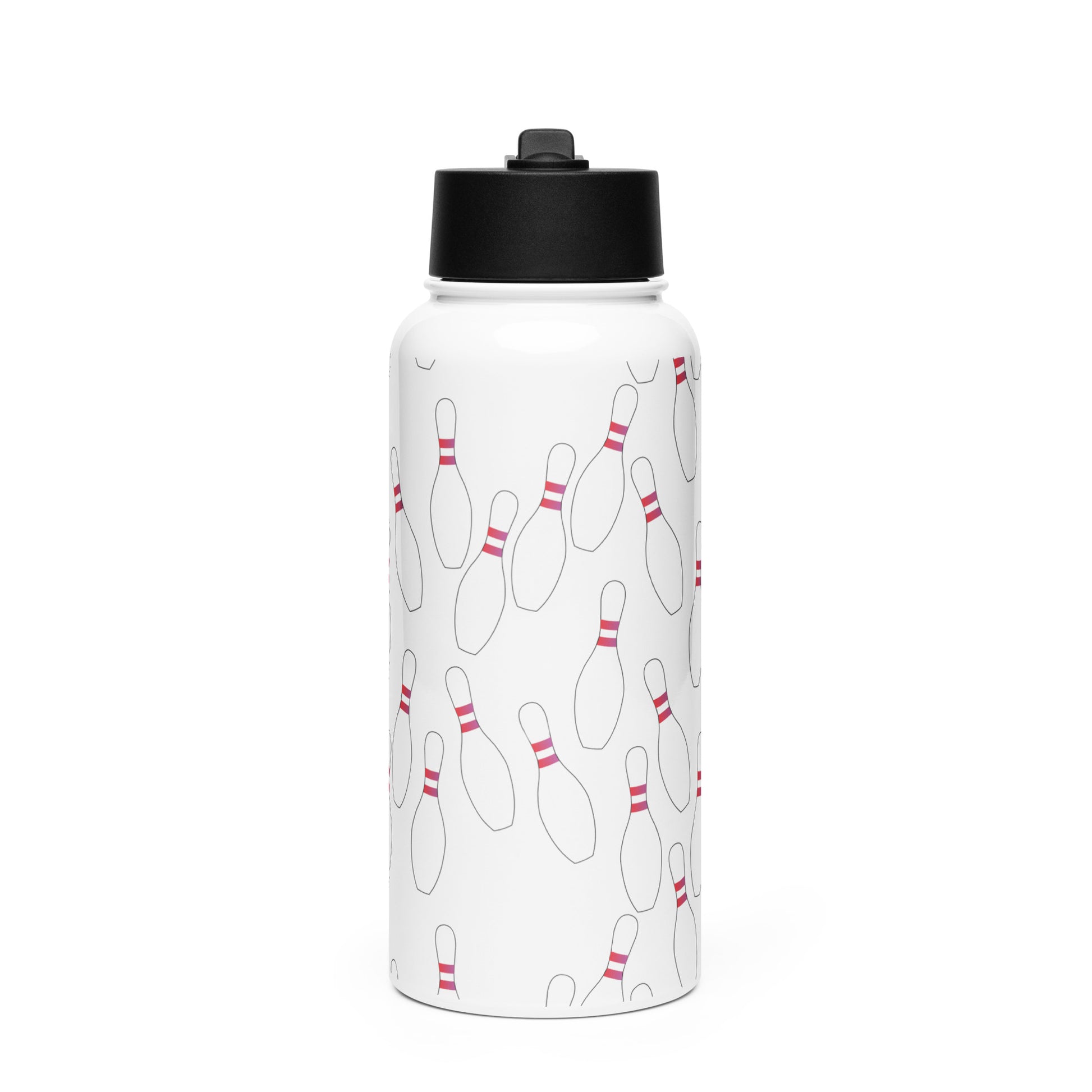 Bowling Pin Stainless steel water bottle with a straw lid Default Title