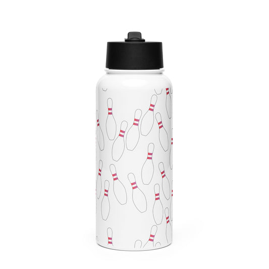 Bowling Pin Stainless steel water bottle with a straw lid Default Title