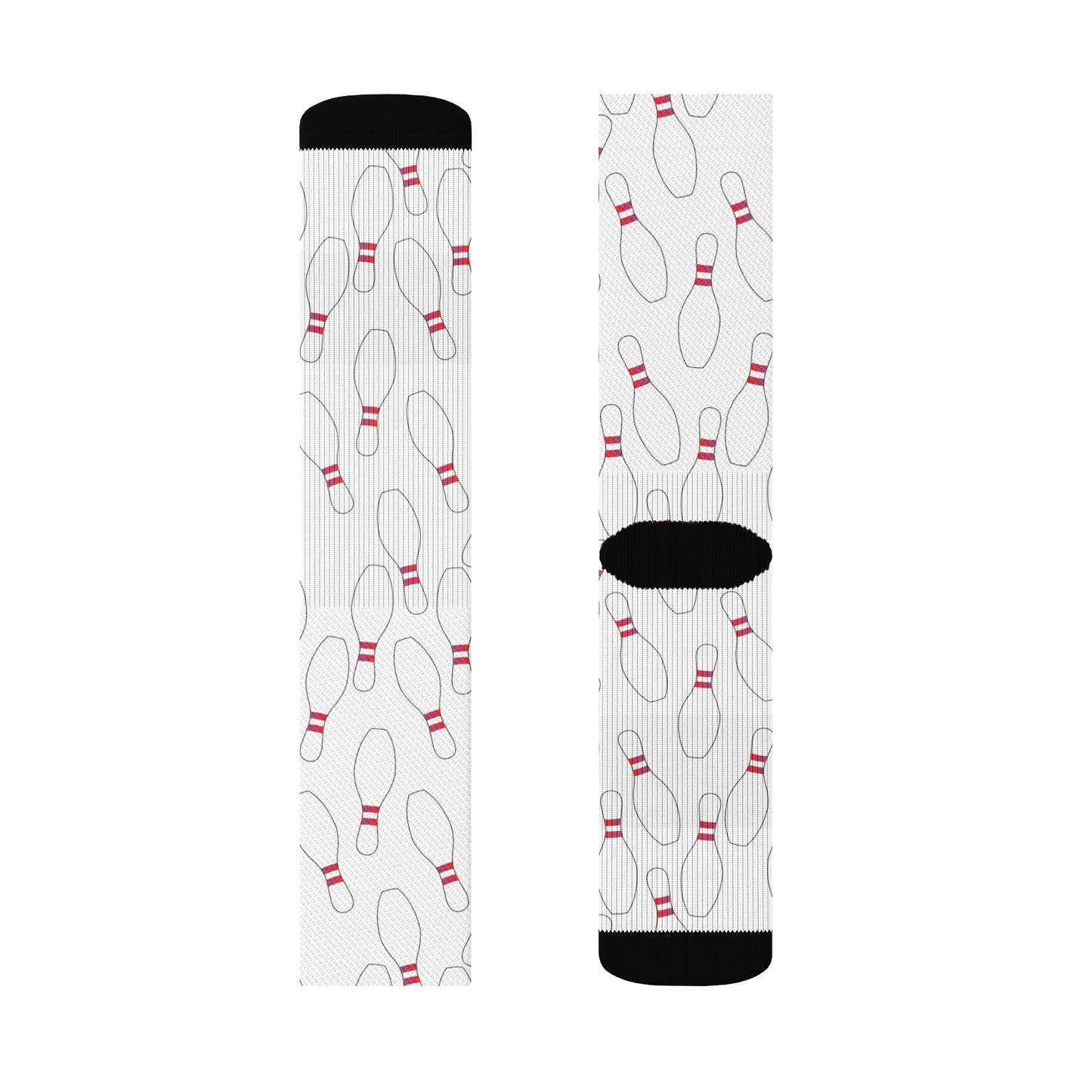 Bowling Pin Crew Socks L