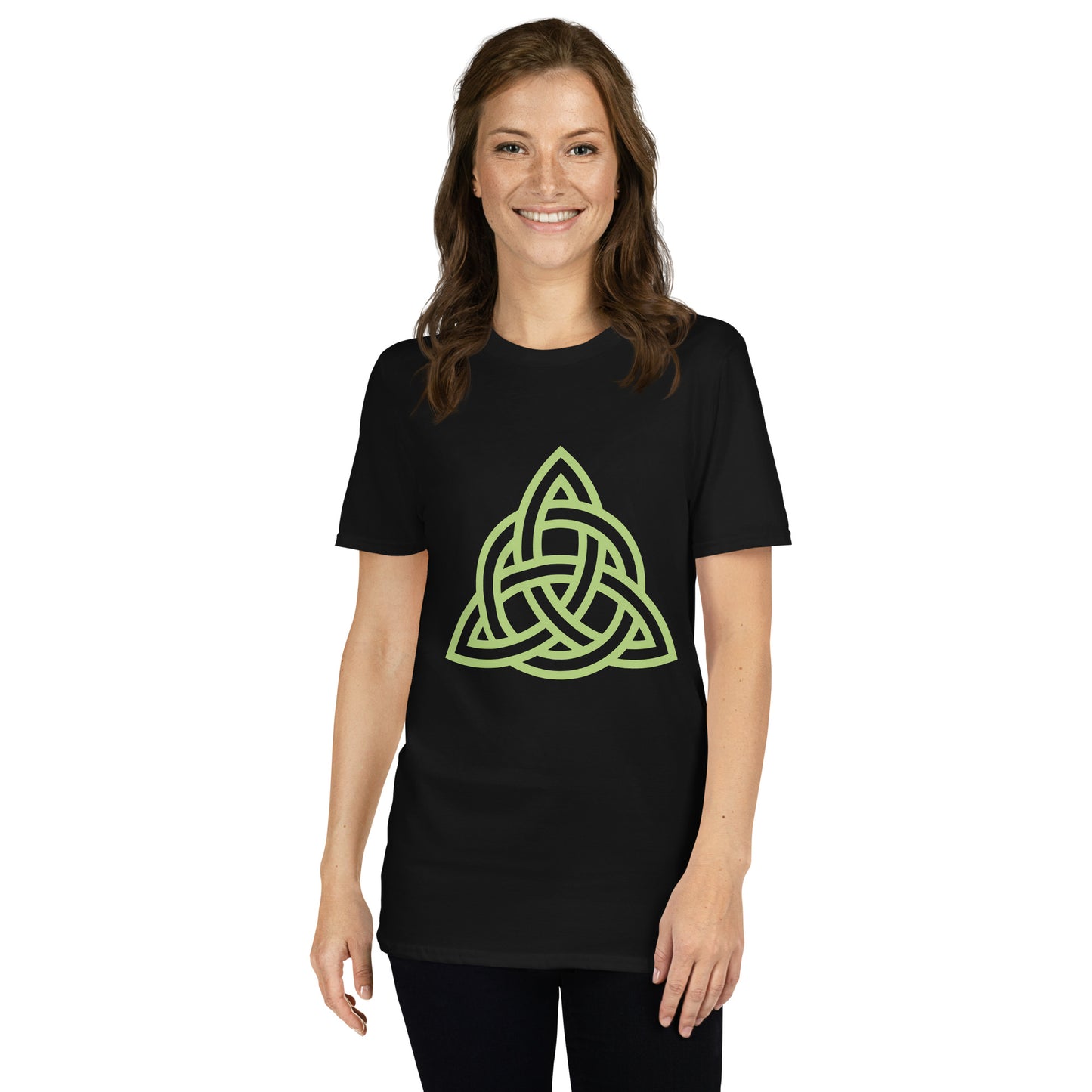 Celtic Knot Triangle Short-Sleeve Unisex T-Shirt Black