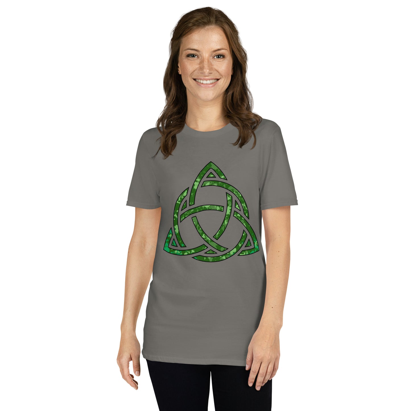 Celtic Knot Triquetra Short-Sleeve Unisex T-Shirt Charcoal