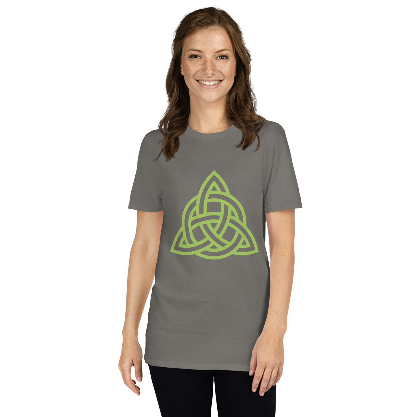 Celtic Knot Triangle Short-Sleeve Unisex T-Shirt Charcoal