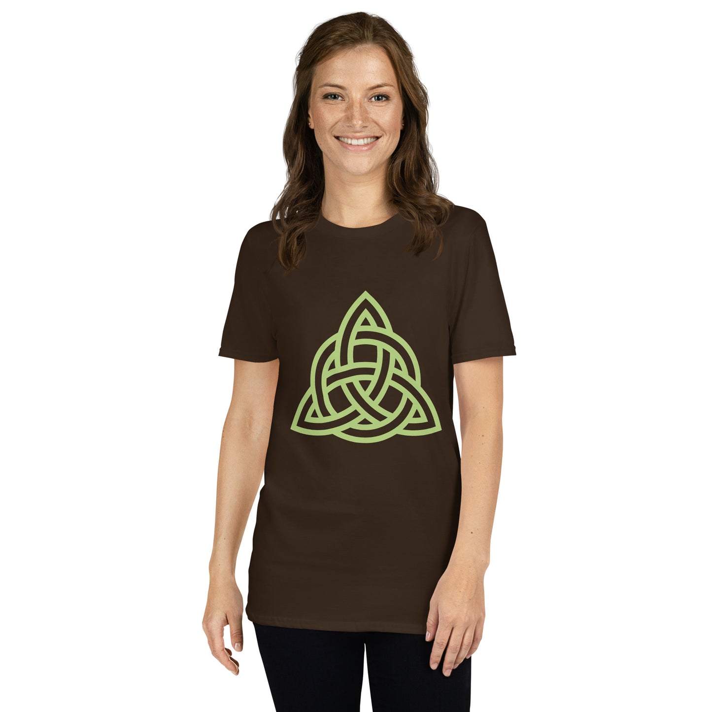 Celtic Knot Triangle Short-Sleeve Unisex T-Shirt Dark Chocolate