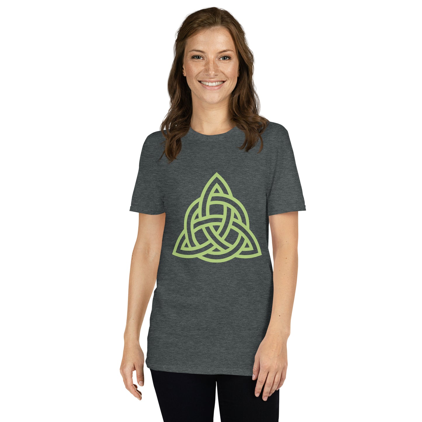 Celtic Knot Triangle Short-Sleeve Unisex T-Shirt Dark Heather