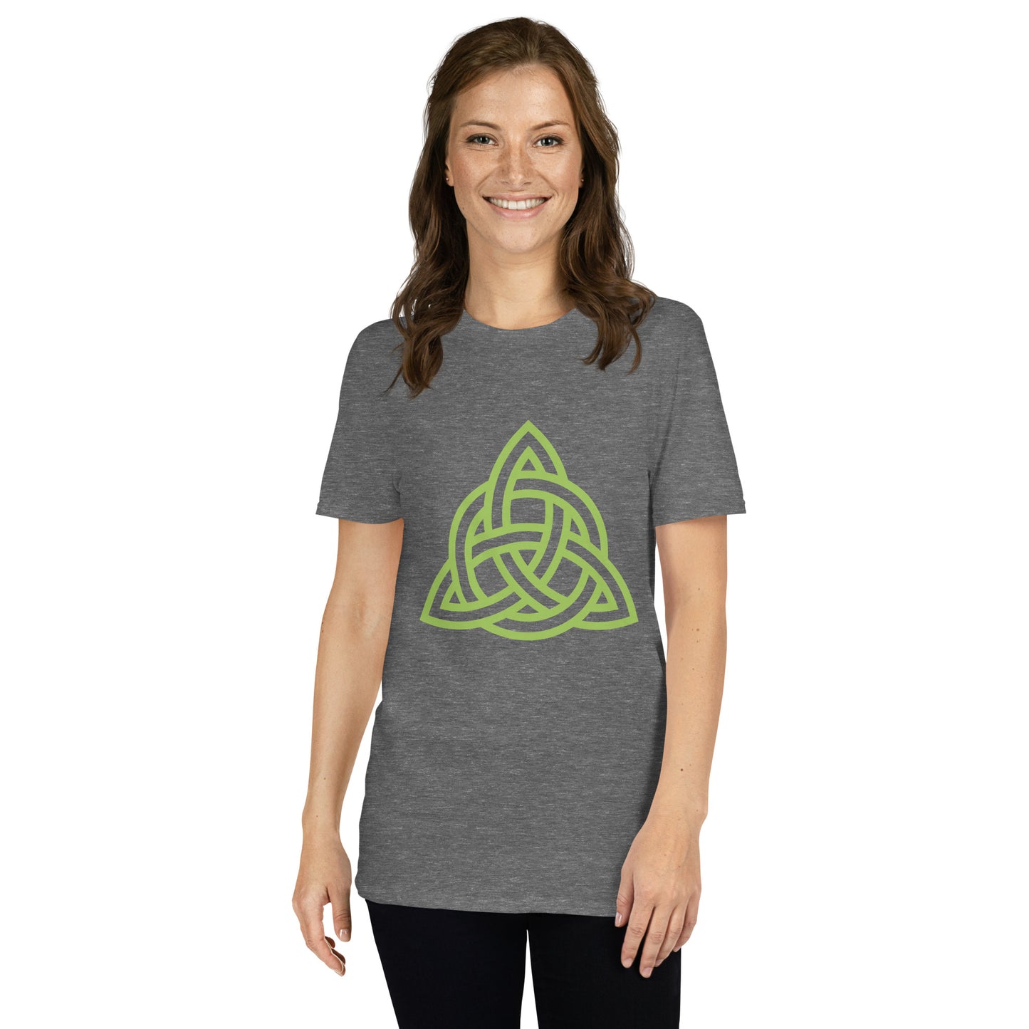 Celtic Knot Triangle Short-Sleeve Unisex T-Shirt Graphite Heather