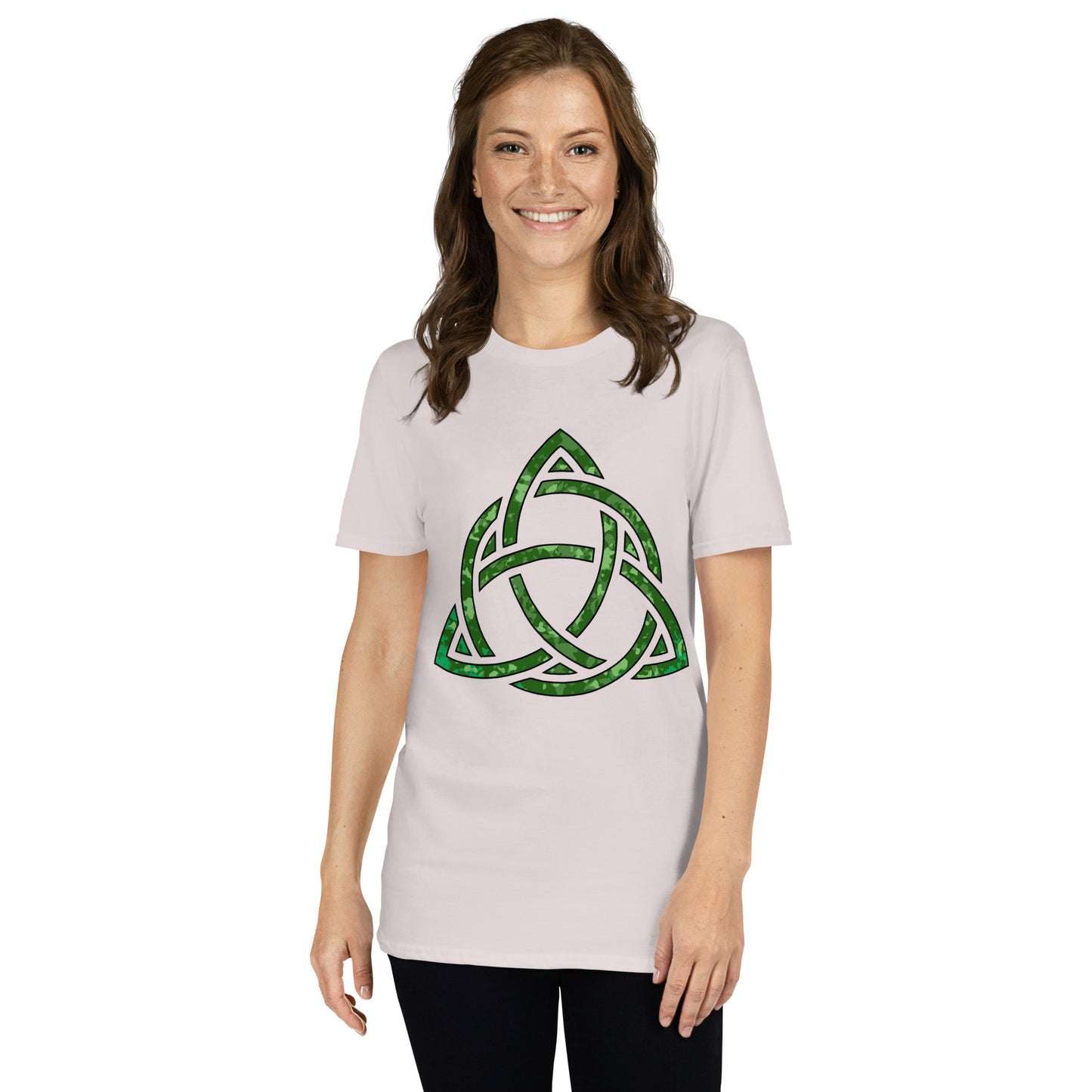 Celtic Knot Triquetra Short-Sleeve Unisex T-Shirt Ice Grey