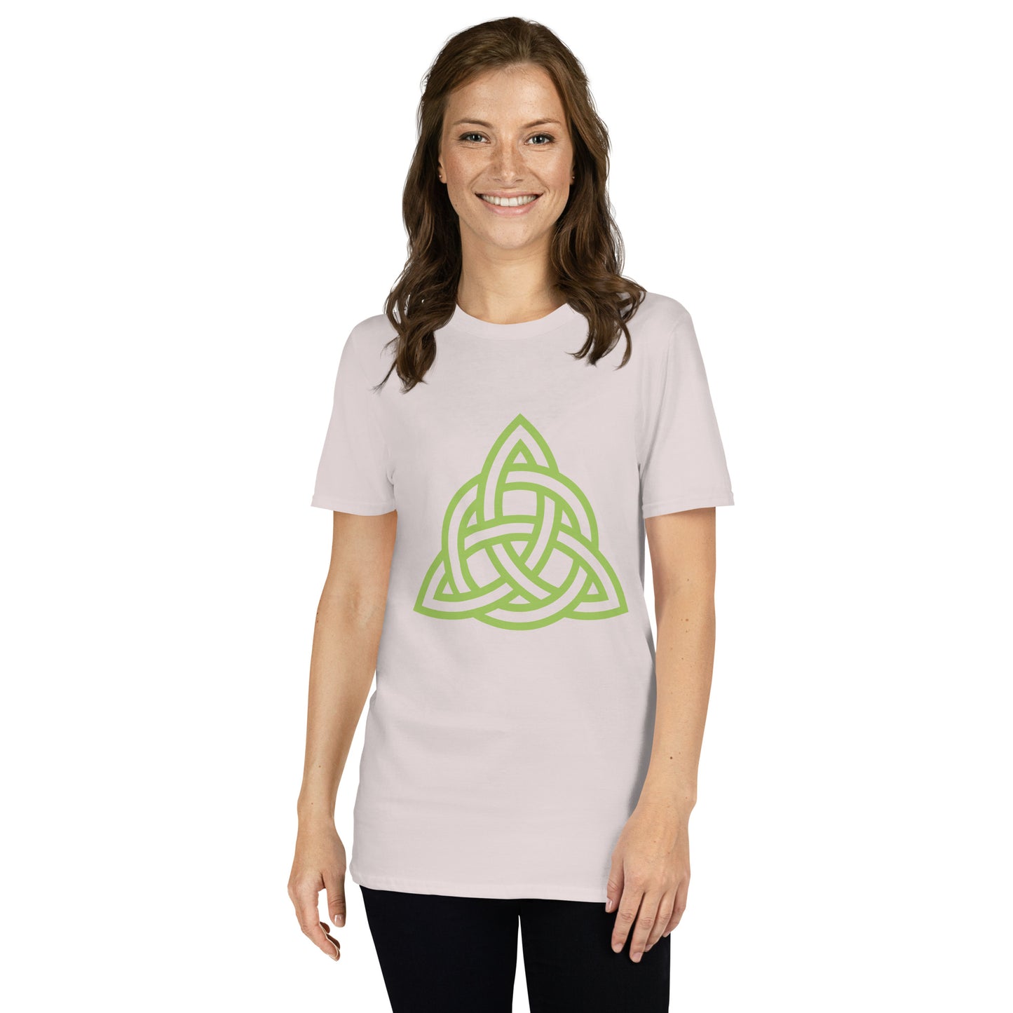 Celtic Knot Triangle Short-Sleeve Unisex T-Shirt Ice Grey