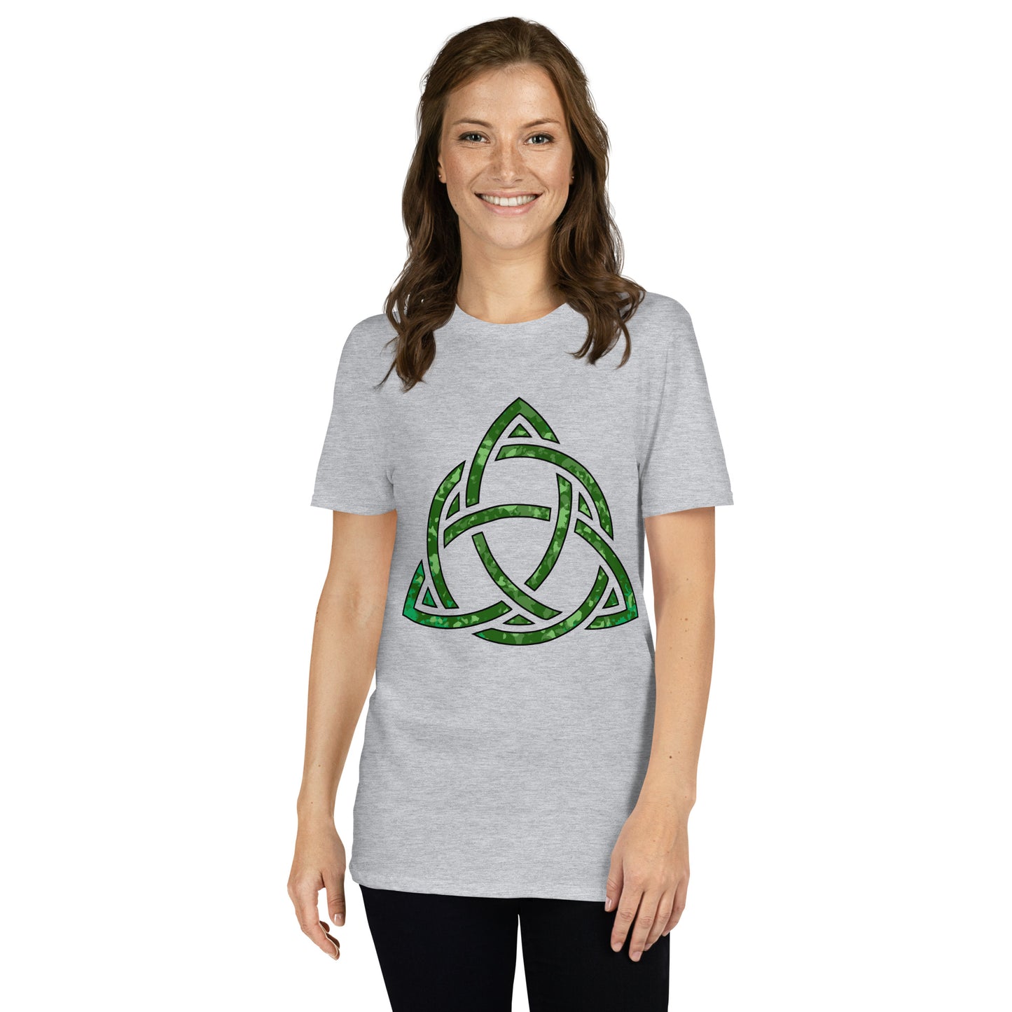 Celtic Knot Triquetra Short-Sleeve Unisex T-Shirt Sport Grey