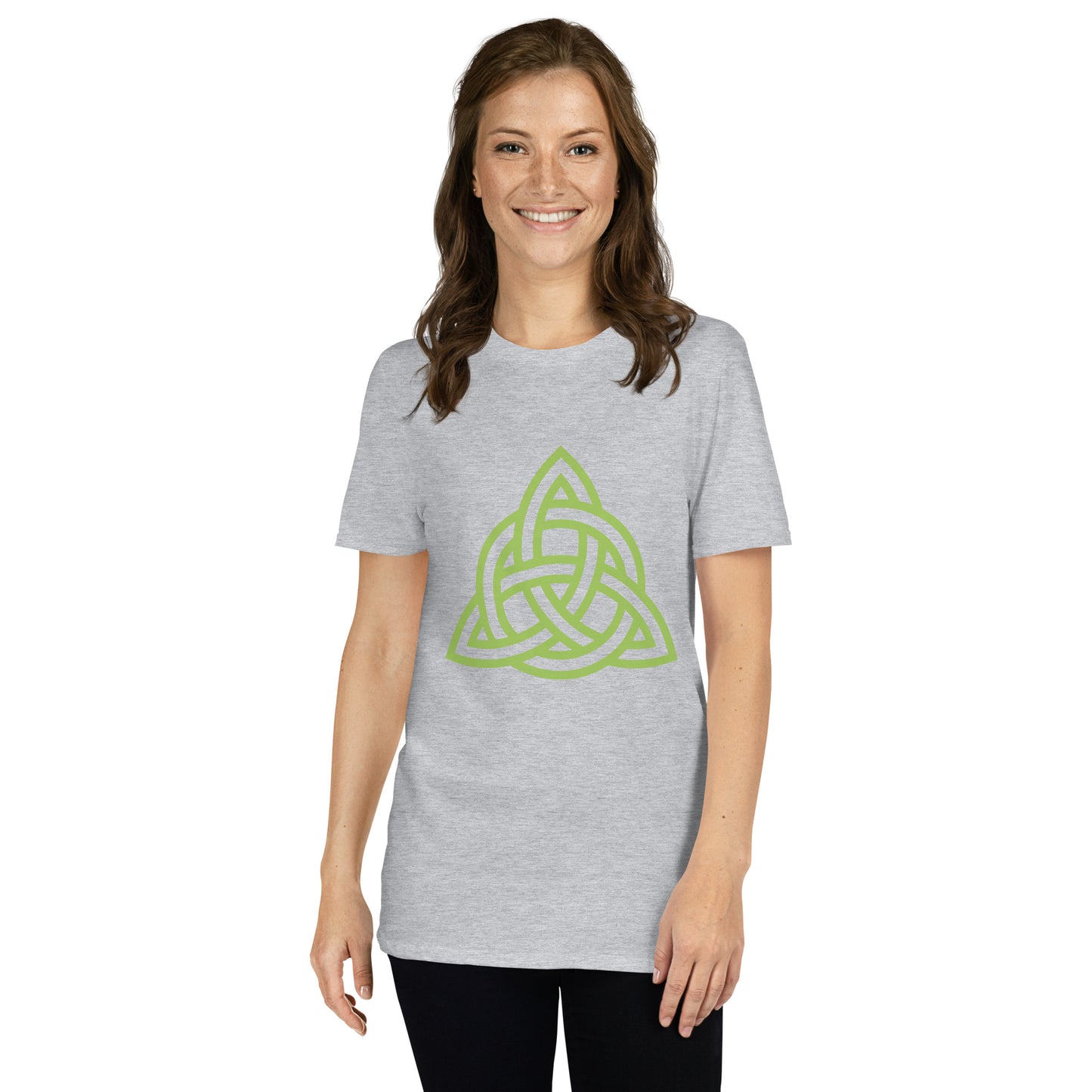 Celtic Knot Triangle Short-Sleeve Unisex T-Shirt Sport Grey