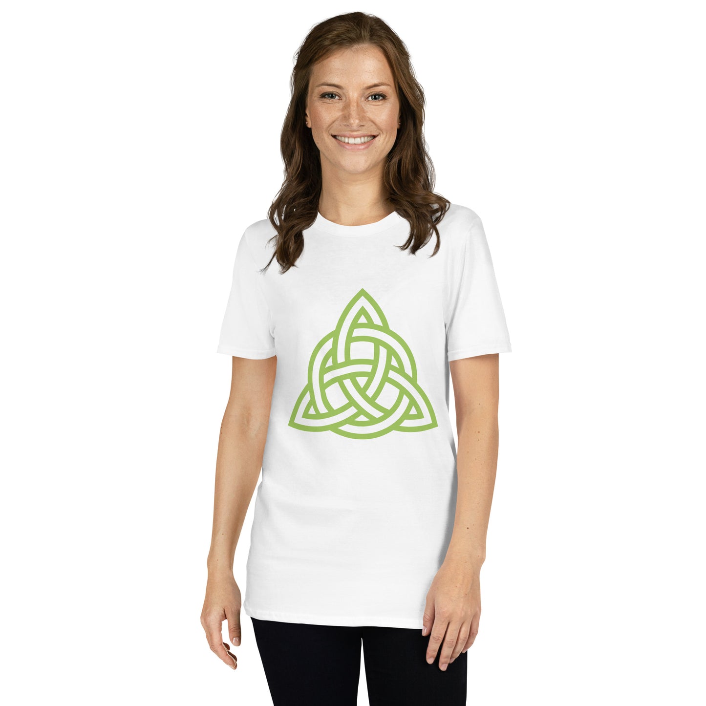 Celtic Knot Triangle Short-Sleeve Unisex T-Shirt White