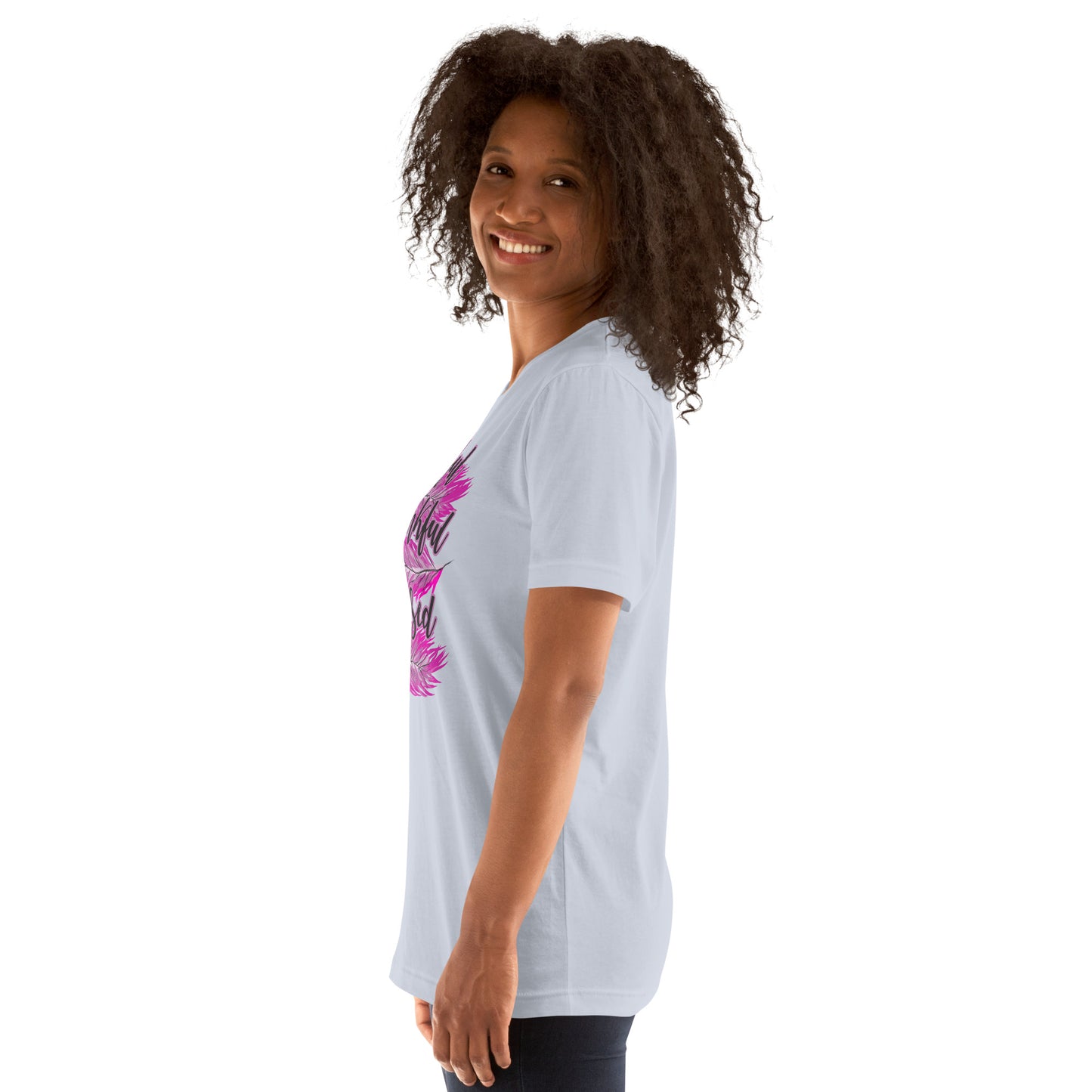 Thankful Grateful Blessed Pink Ladies Unisex t-shirt
