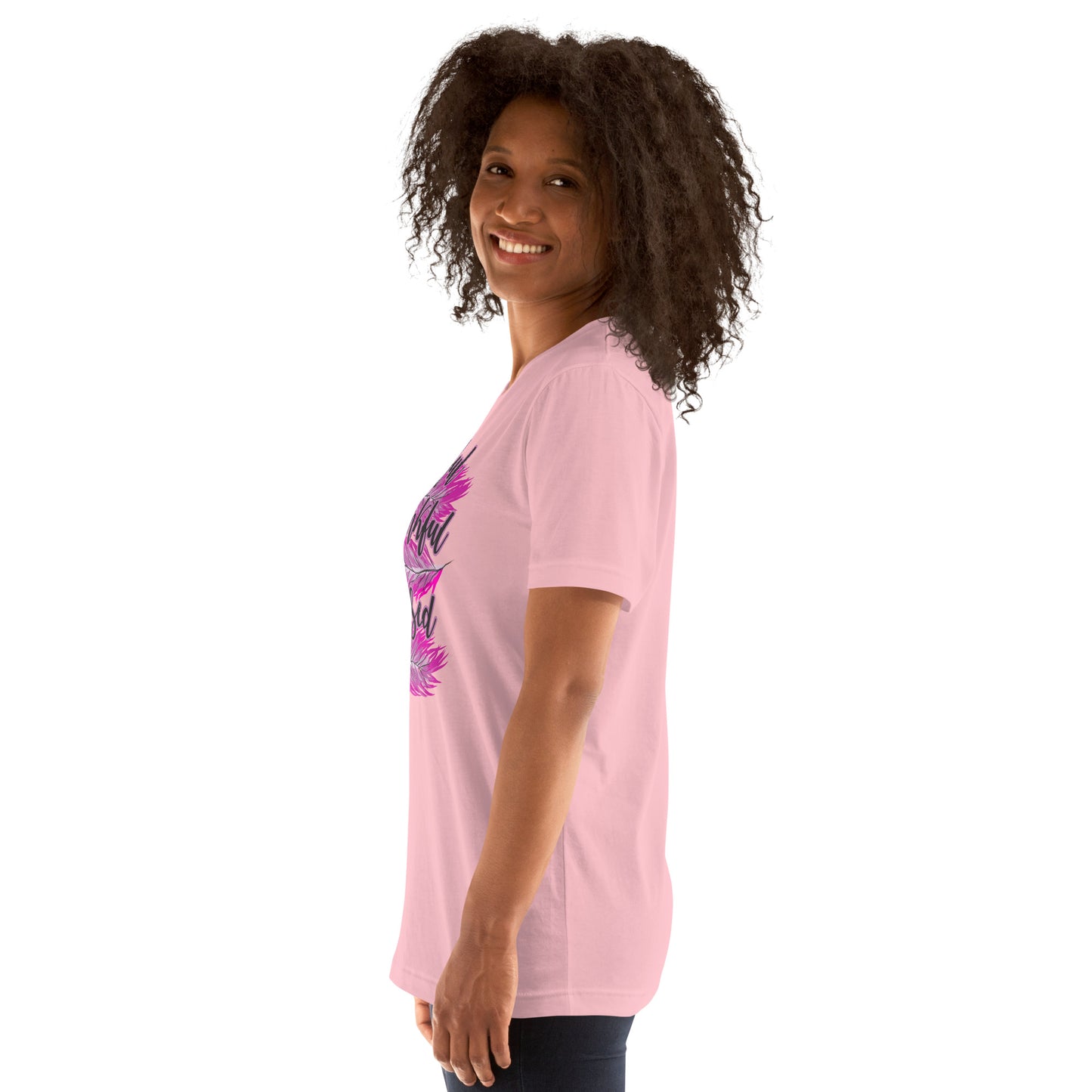 Thankful Grateful Blessed Pink Ladies Unisex t-shirt