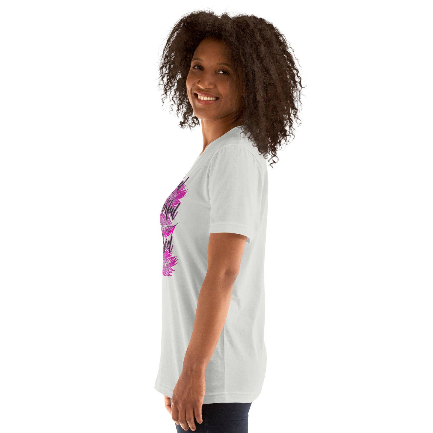 Thankful Grateful Blessed Pink Ladies Unisex t-shirt