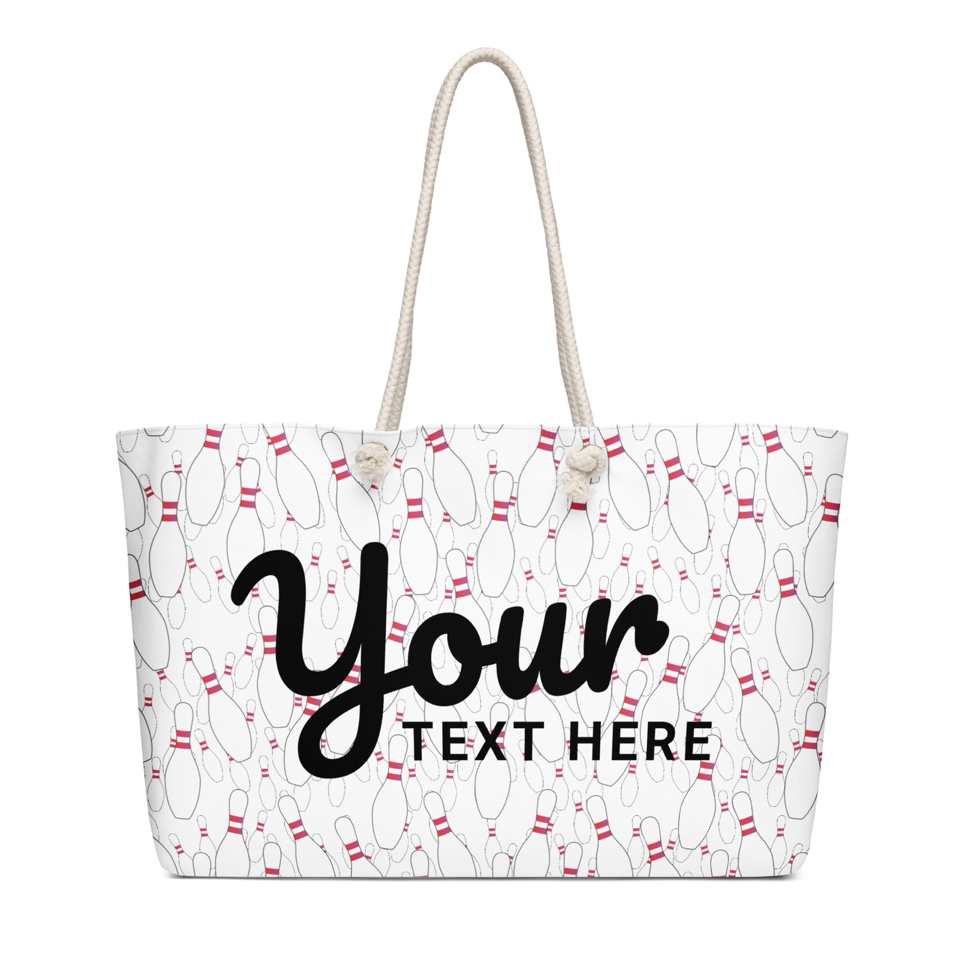 Personalized Bowling Pin Oversized Weekender Bag Default Title