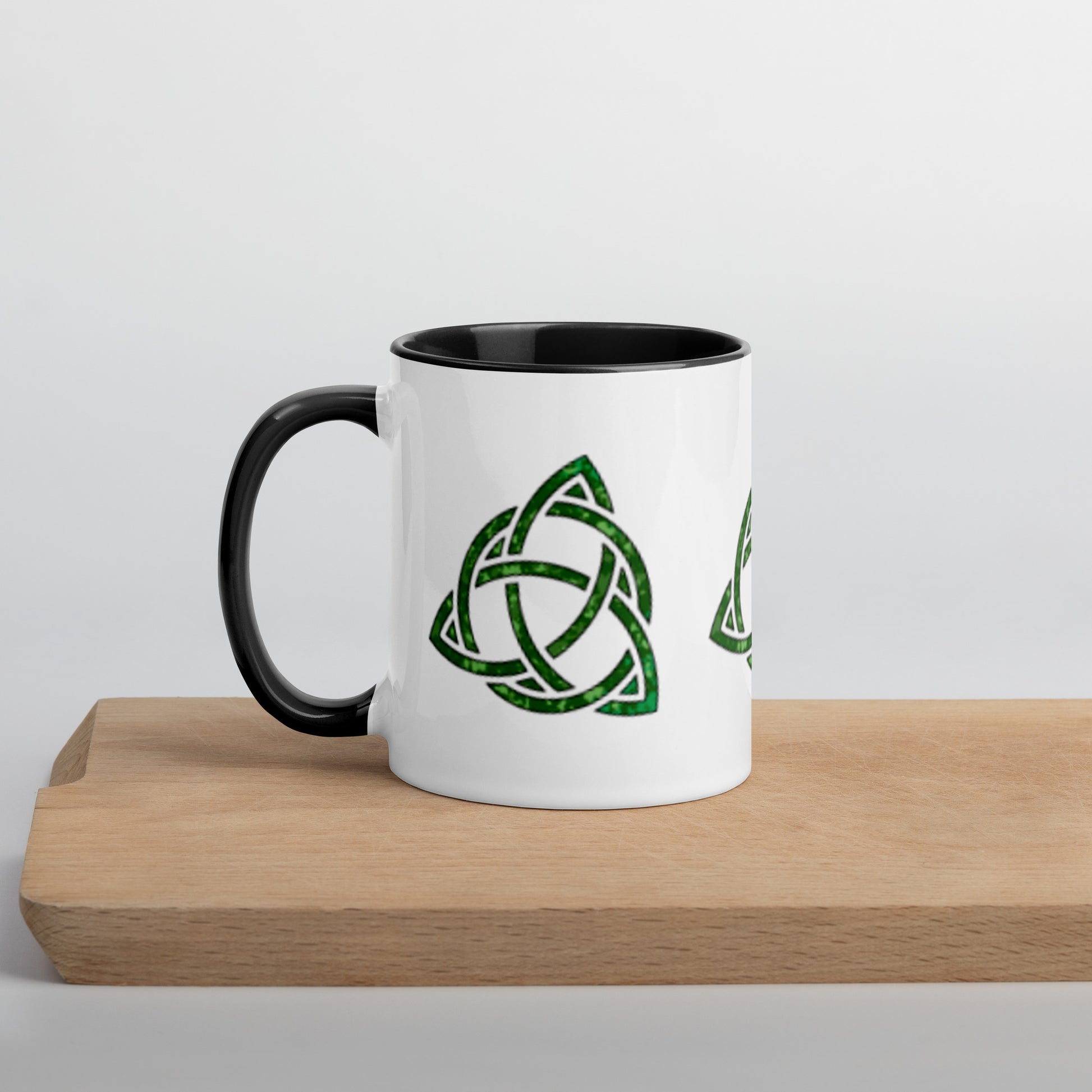 Celtic Trinity Large Knot Triquetra Mug with Color Inside