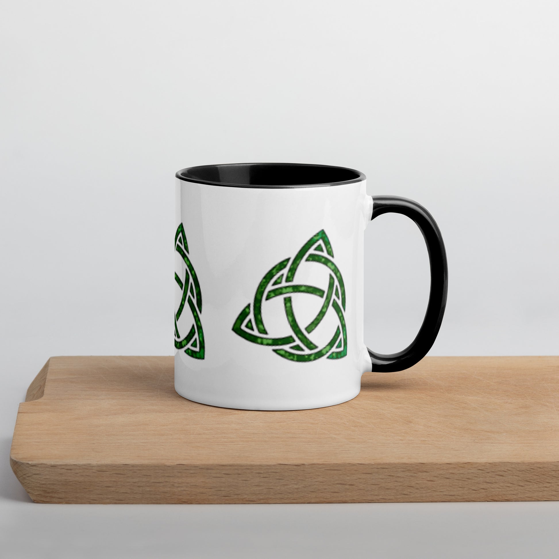 Celtic Trinity Large Knot Triquetra Mug with Color Inside
