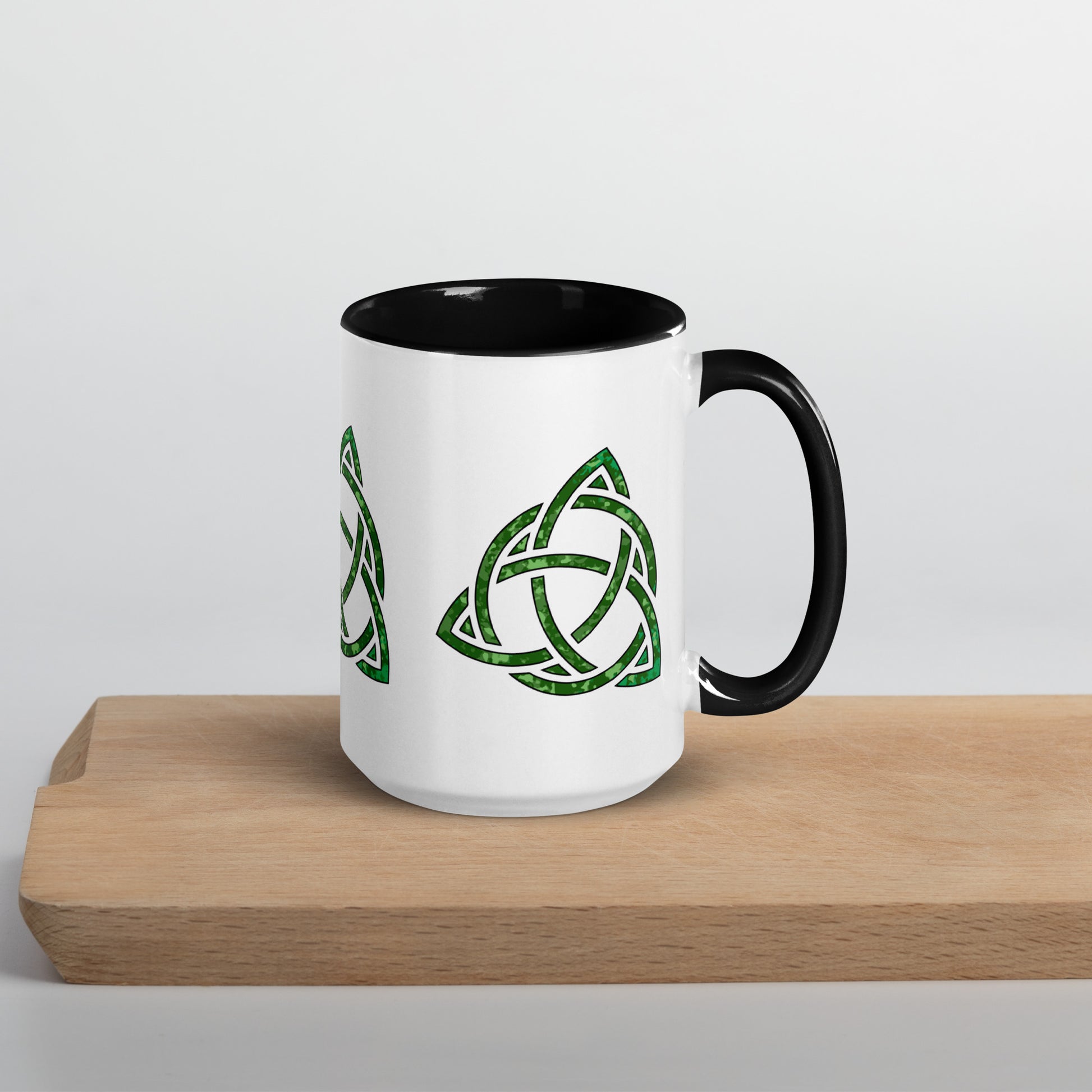 Celtic Trinity Large Knot Triquetra Mug with Color Inside