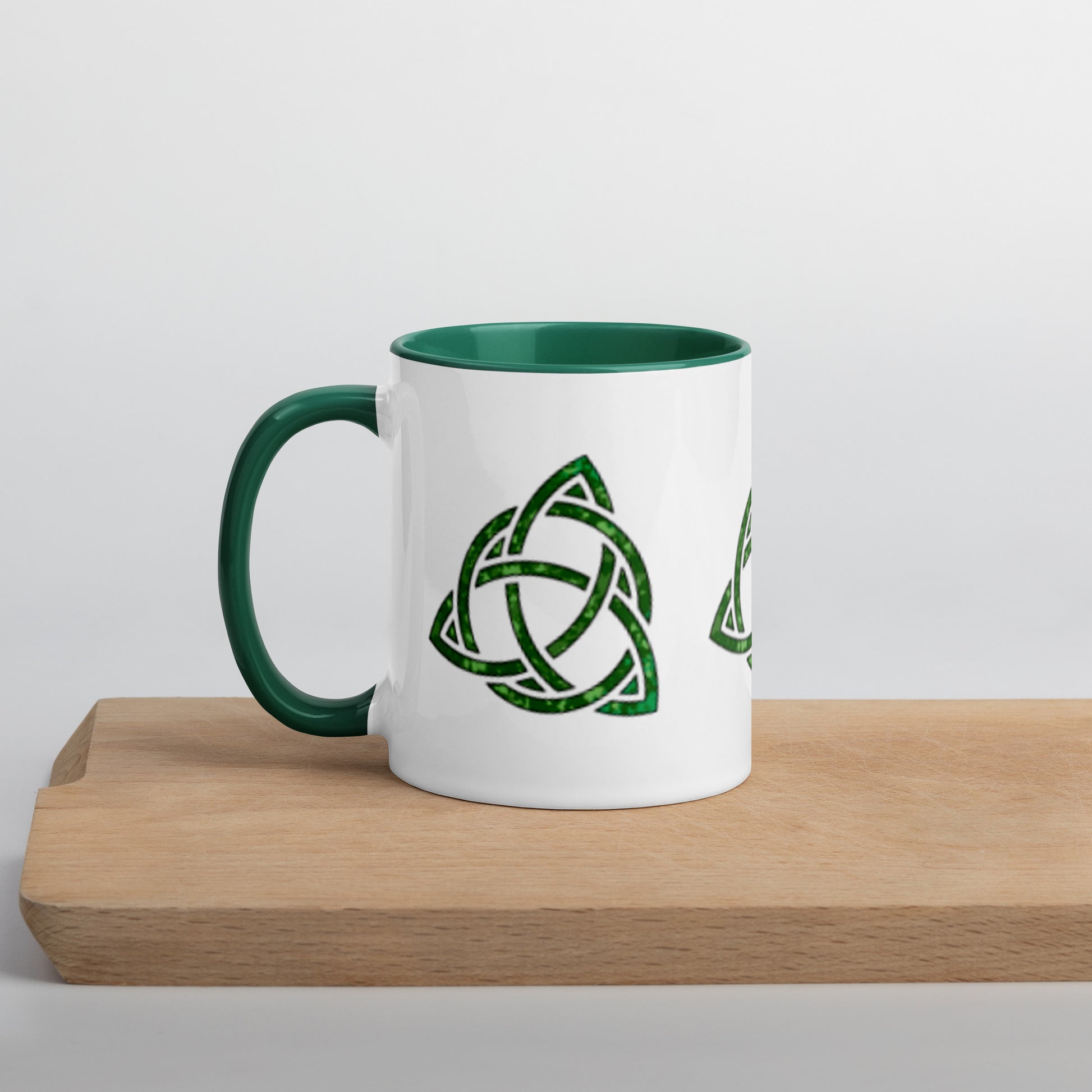 Celtic Trinity Small Knot Triquetra Mug with Color Inside