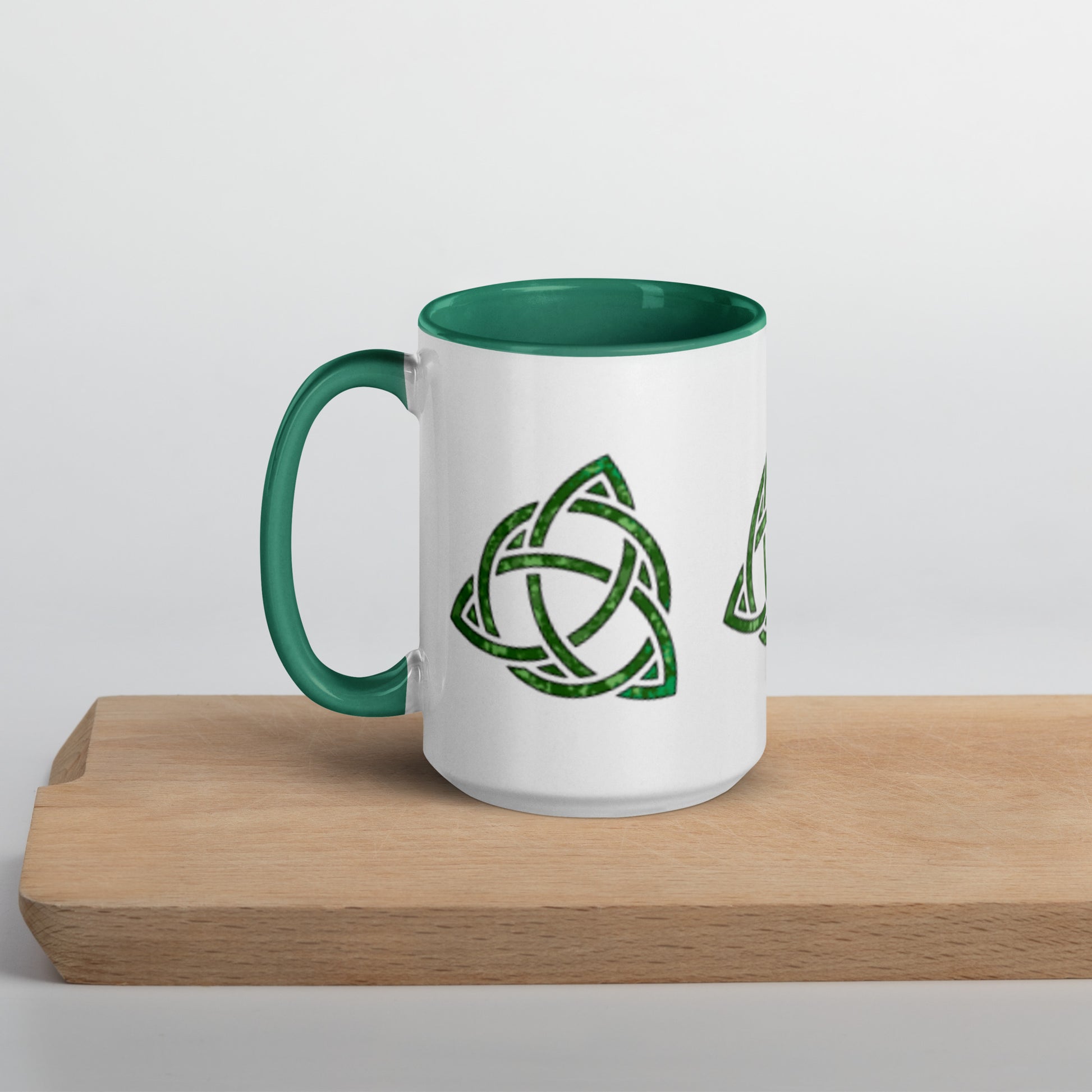 Celtic Trinity Small Knot Triquetra Mug with Color Inside