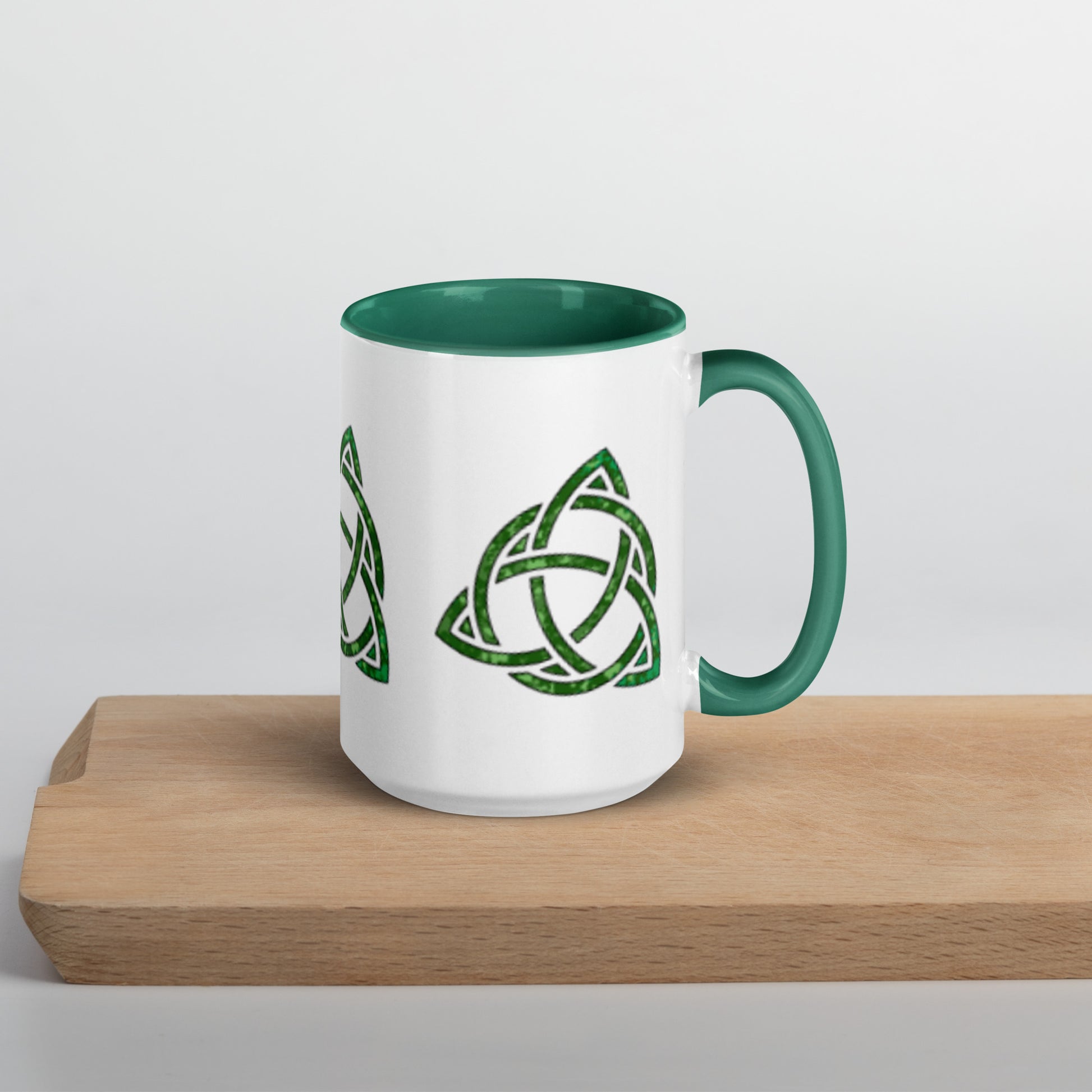 Celtic Trinity Small Knot Triquetra Mug with Color Inside