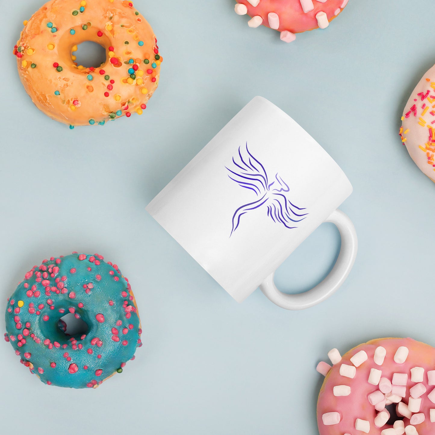 Guardian Angel White glossy mug