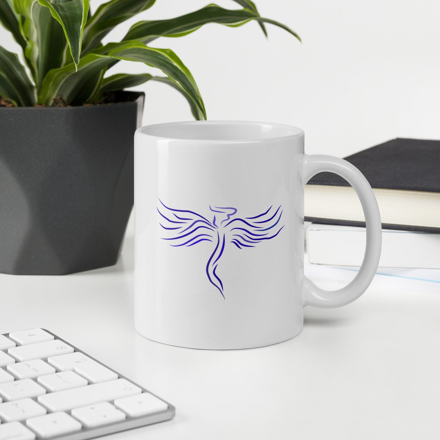Guardian Angel White glossy mug