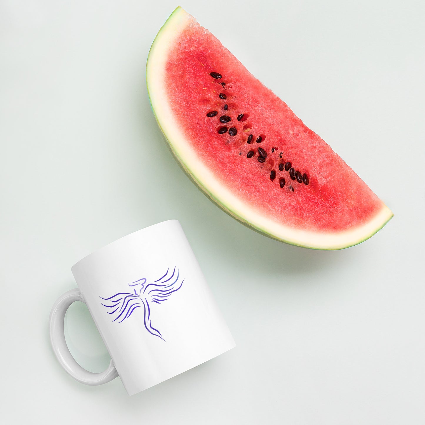 Guardian Angel White glossy mug