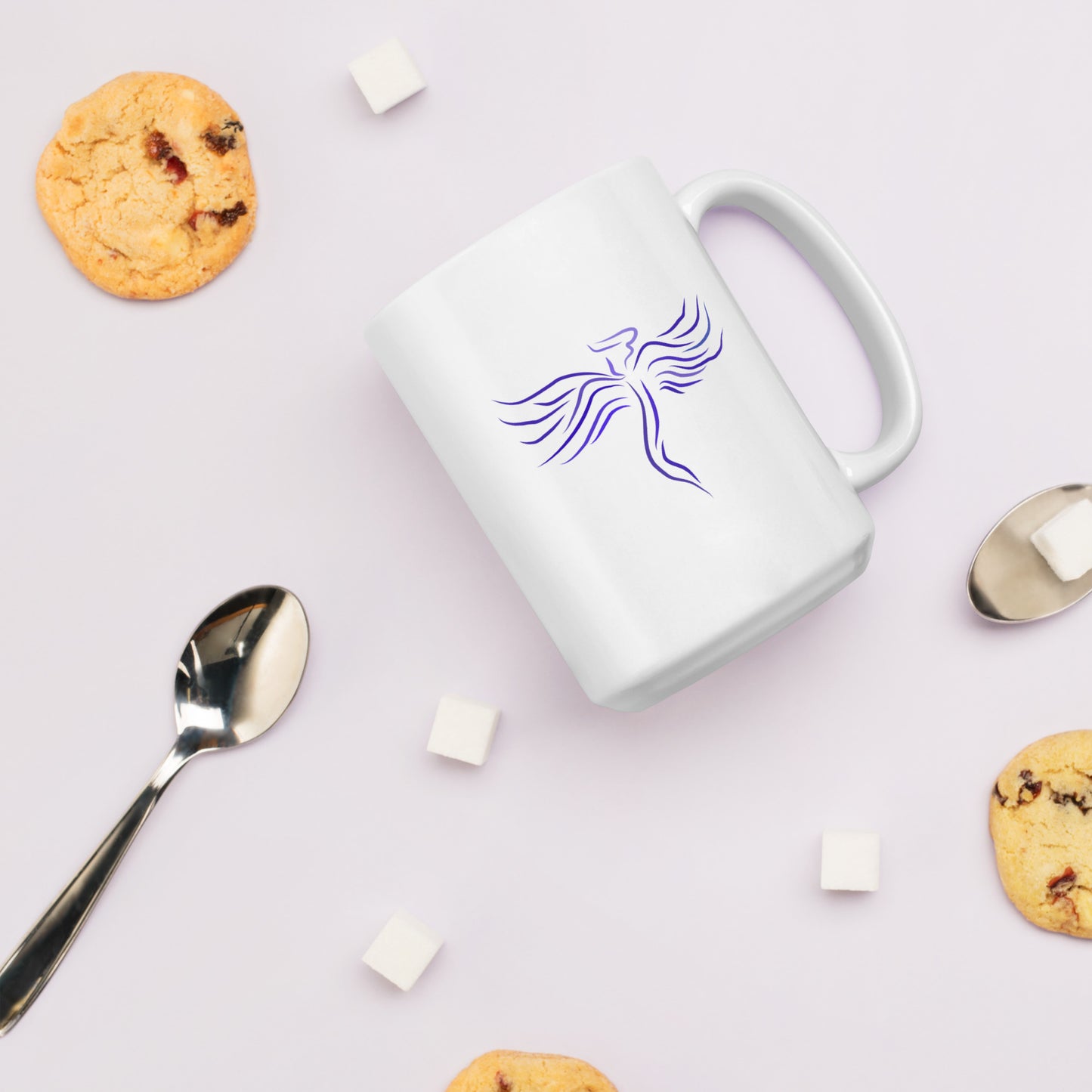 Guardian Angel White glossy mug