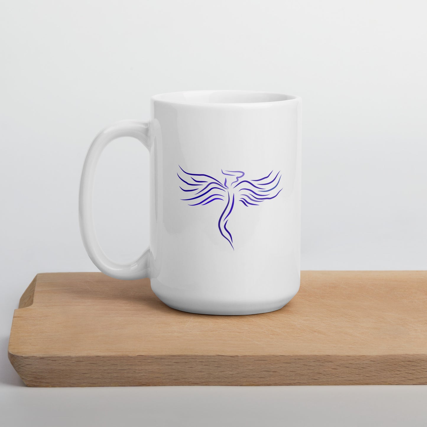 Guardian Angel White glossy mug 15 oz
