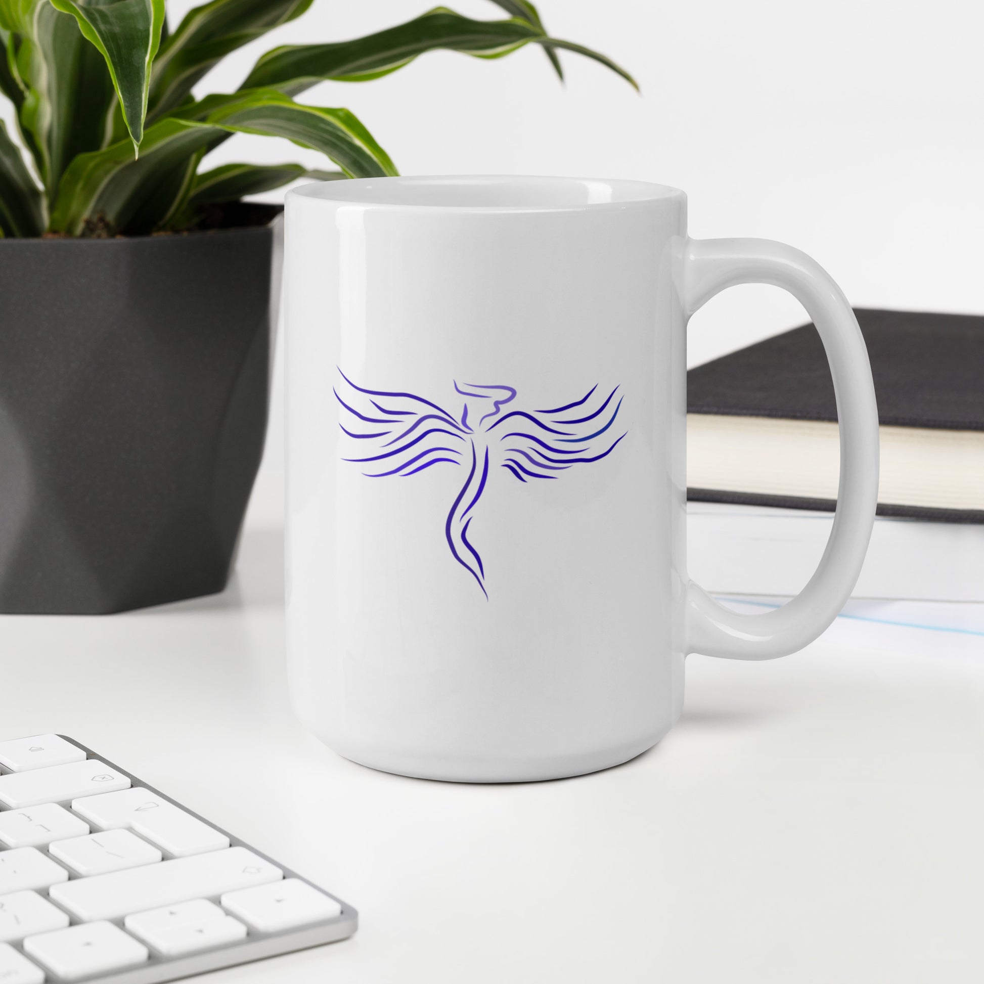 Guardian Angel White glossy mug