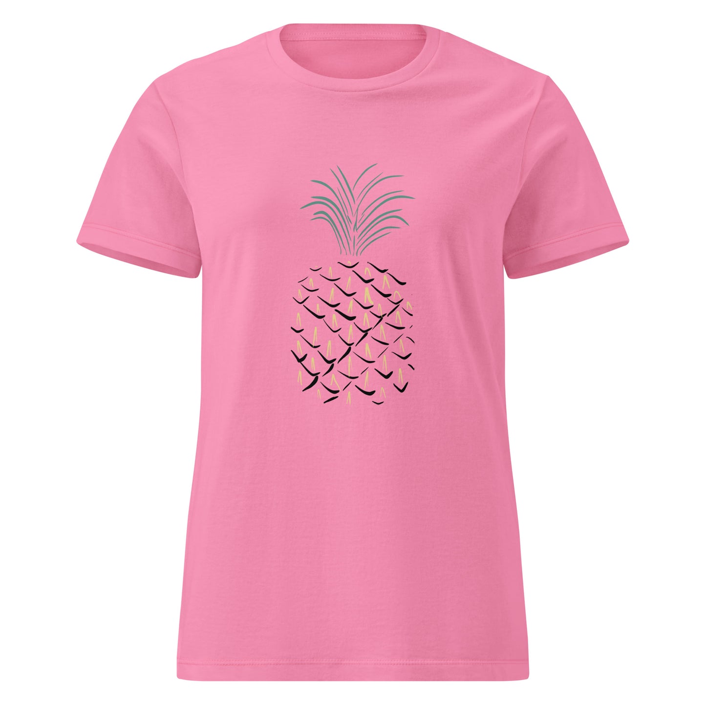 Pineapple Abstract Art Women’s Basic Tee Azalea