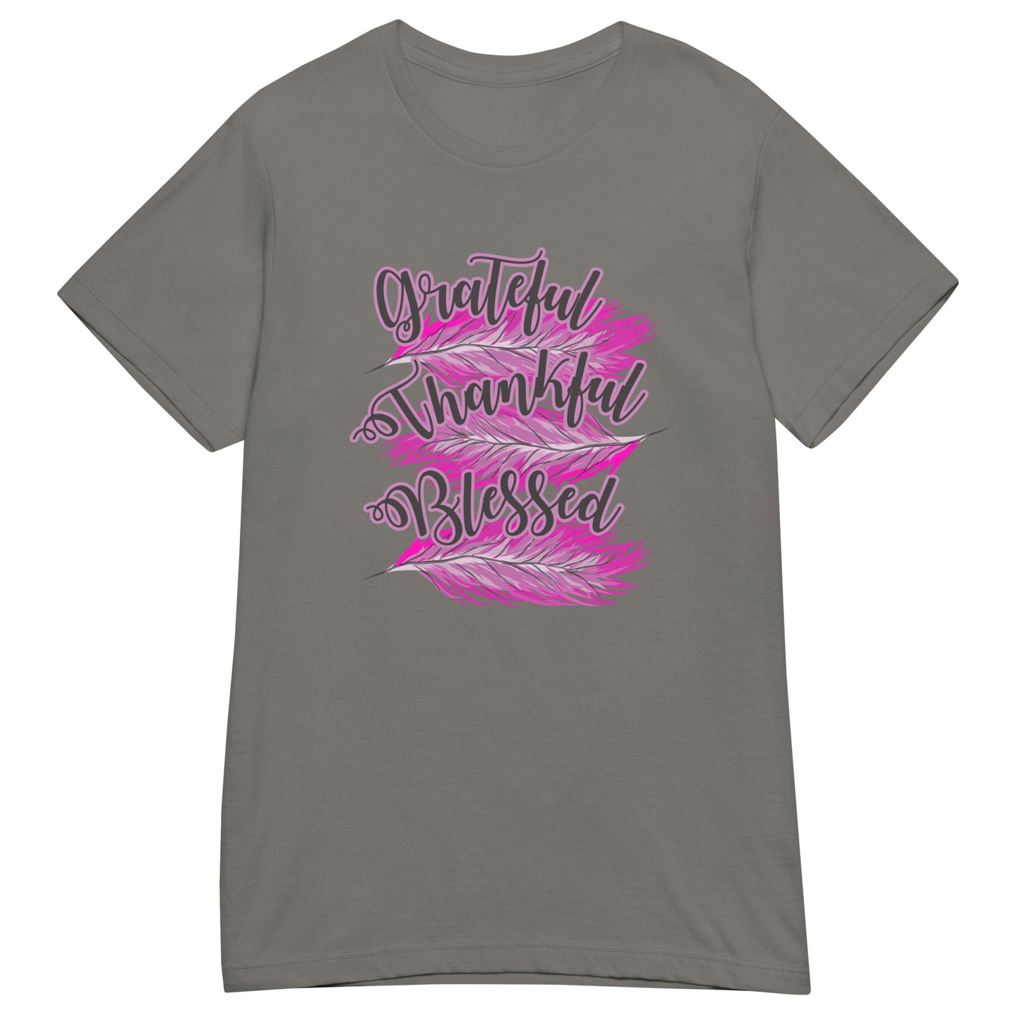 Thankful Grateful Blessed Pink Ladies Gildan t-shirt