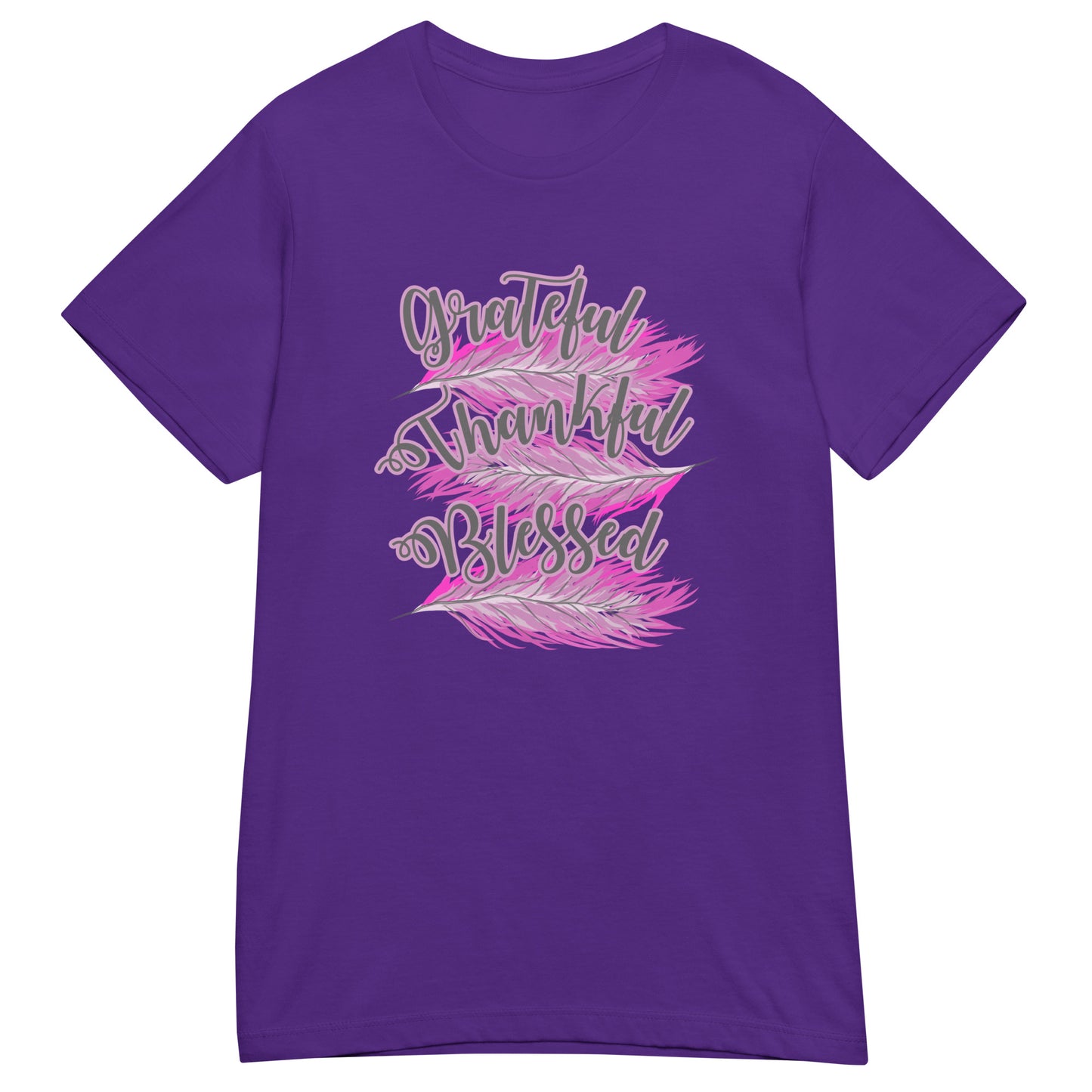 Thankful Grateful Blessed Pink Ladies Gildan t-shirt