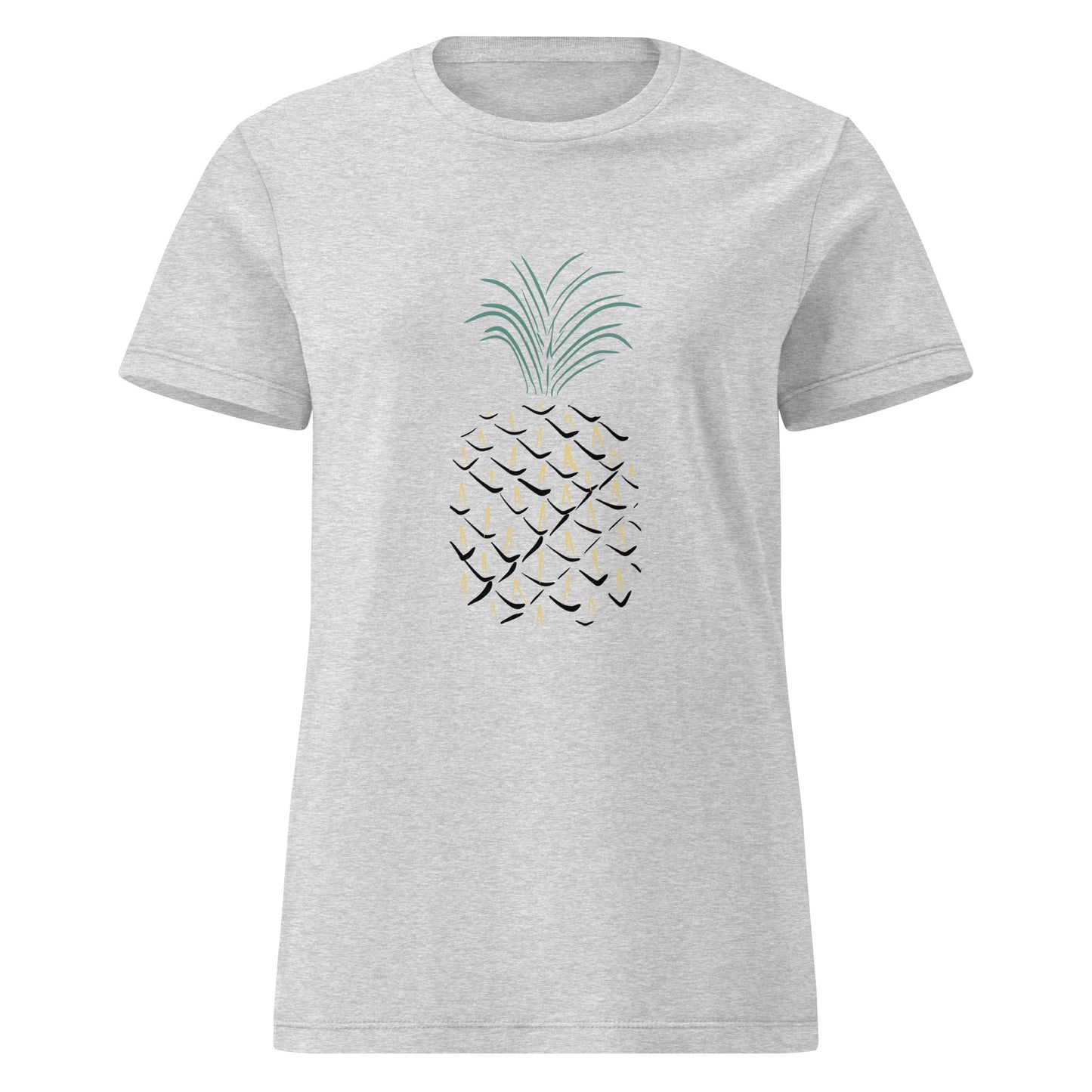 Pineapple Abstract Art Women’s Basic Tee RS Sport Grey