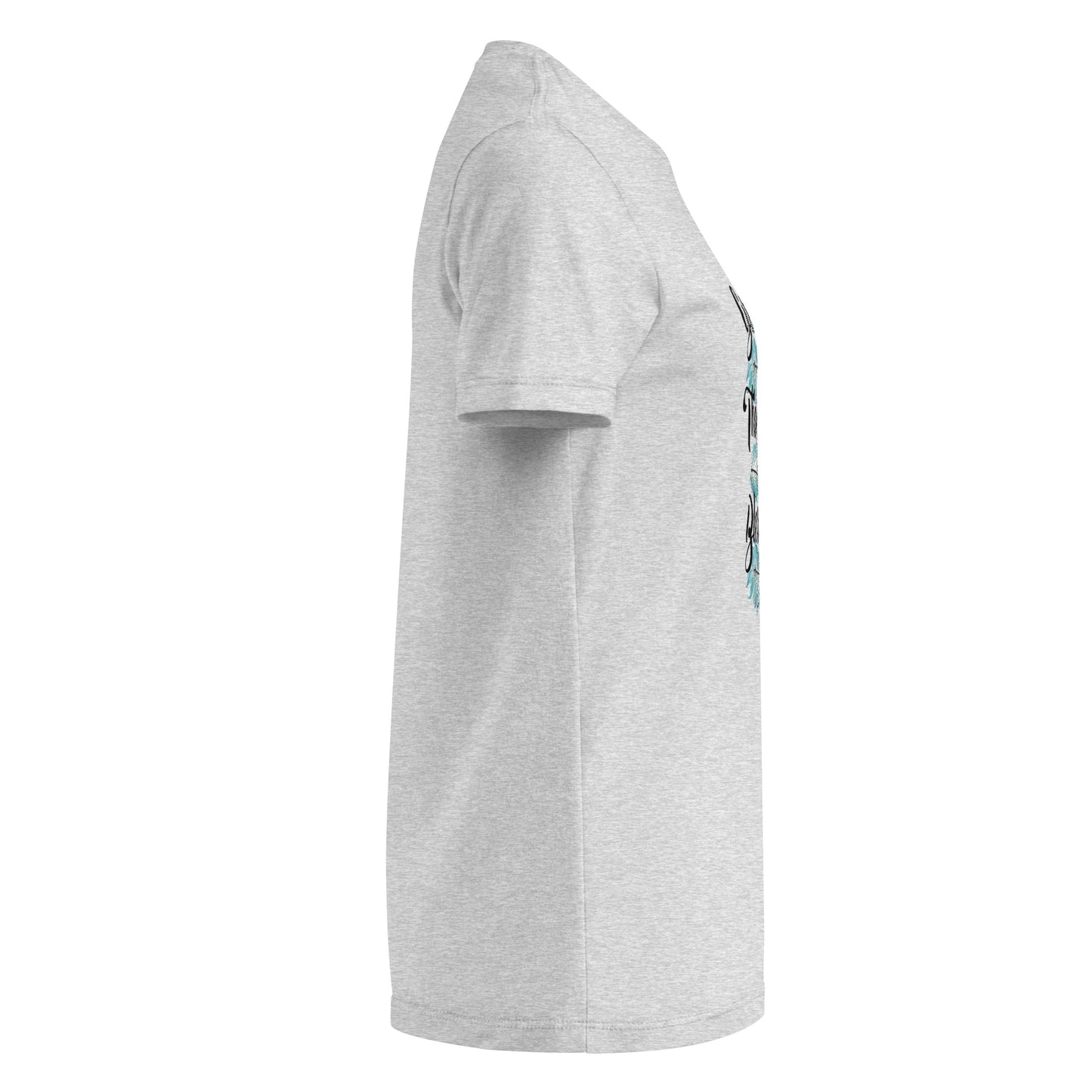 Grateful Thankful Blessed Teal Feathers Women’s Basic Tee