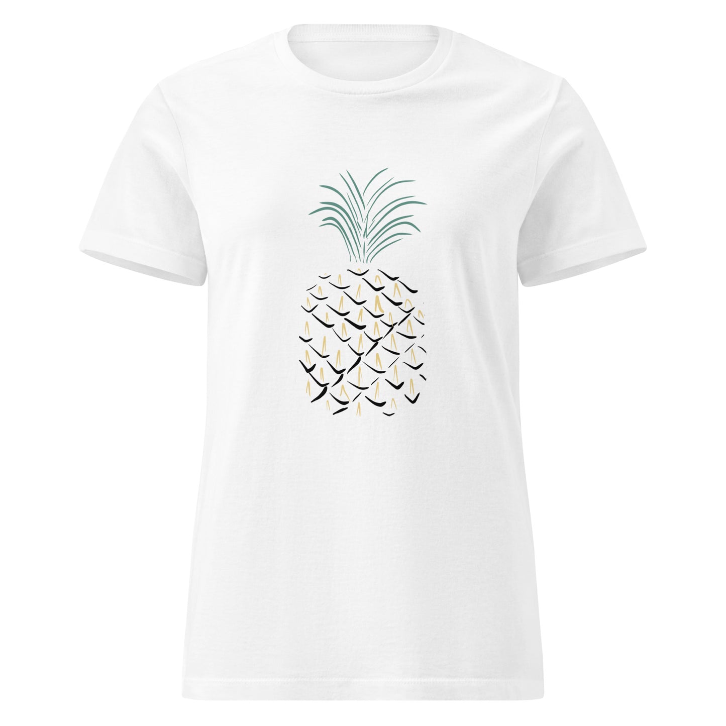 Pineapple Abstract Art Women’s Basic Tee White