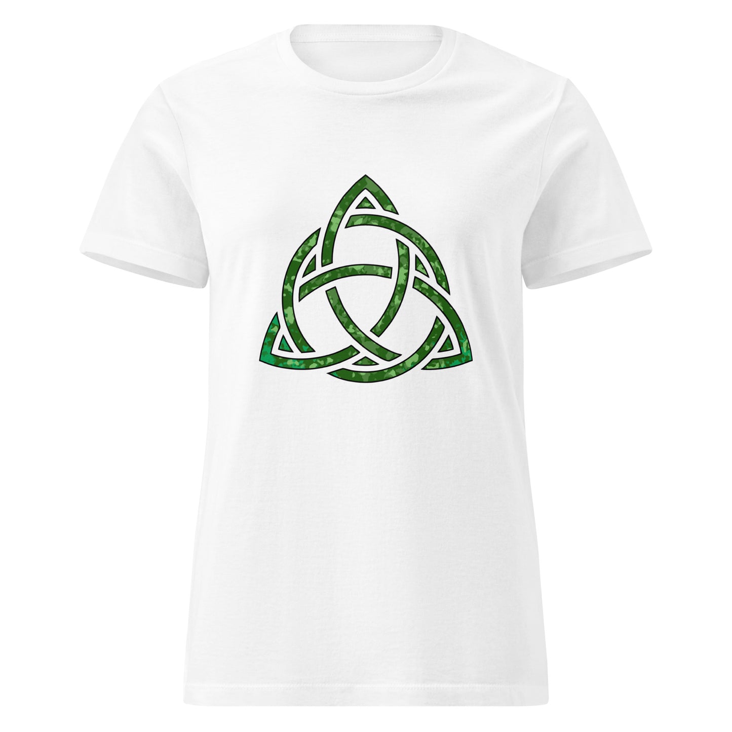 Celtic Trinity Knot Triquetra Women’s Gildan Tee Shirt White