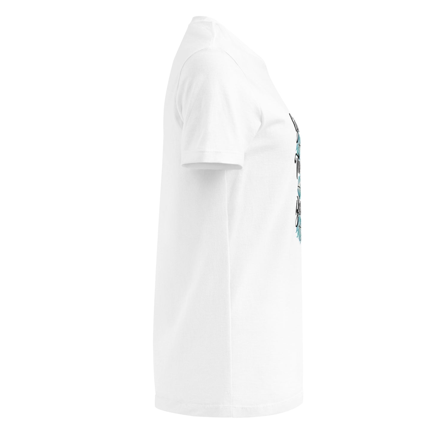 Grateful Thankful Blessed Teal Feathers Women’s Basic Tee