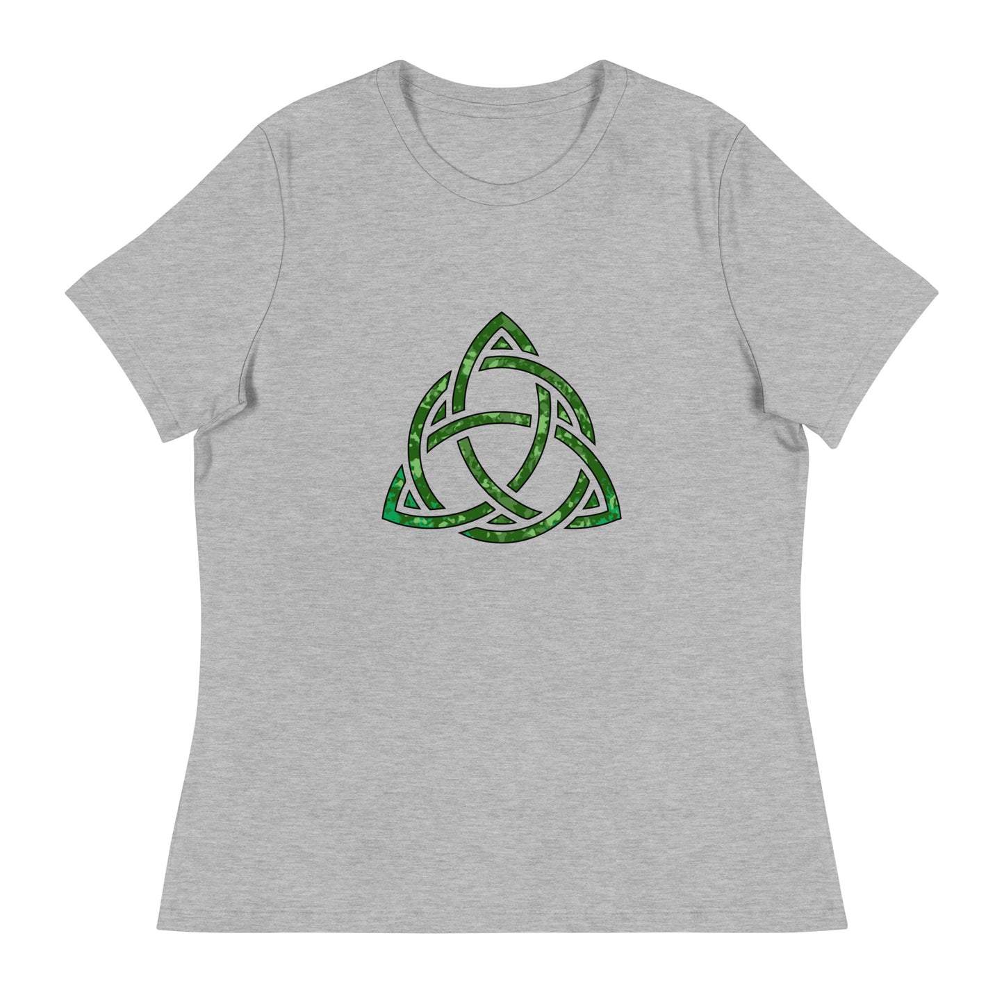 Celtic Trinity Knot Triquetra Bella + Canvas Ladies T-Shirt Athletic Heather