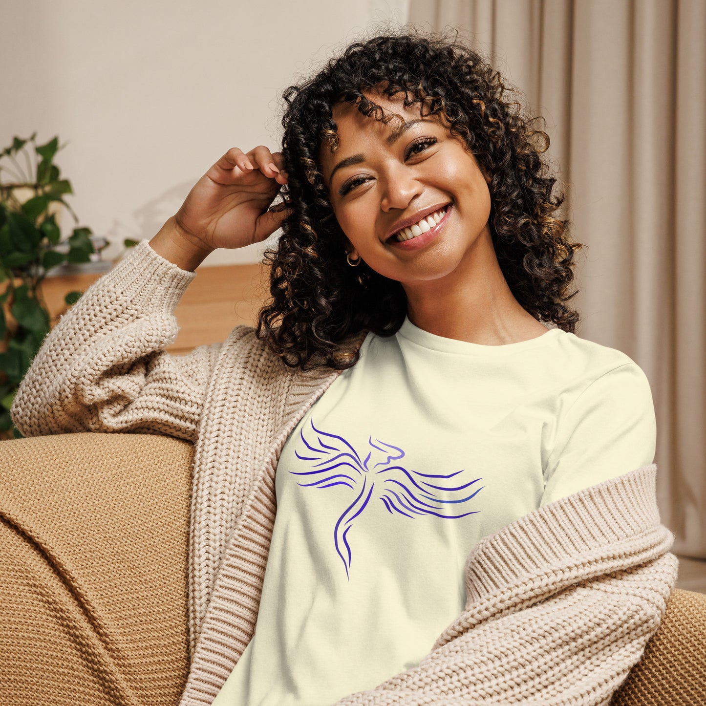 Guardian Angel Women's Relaxed T-Shirt Citron
