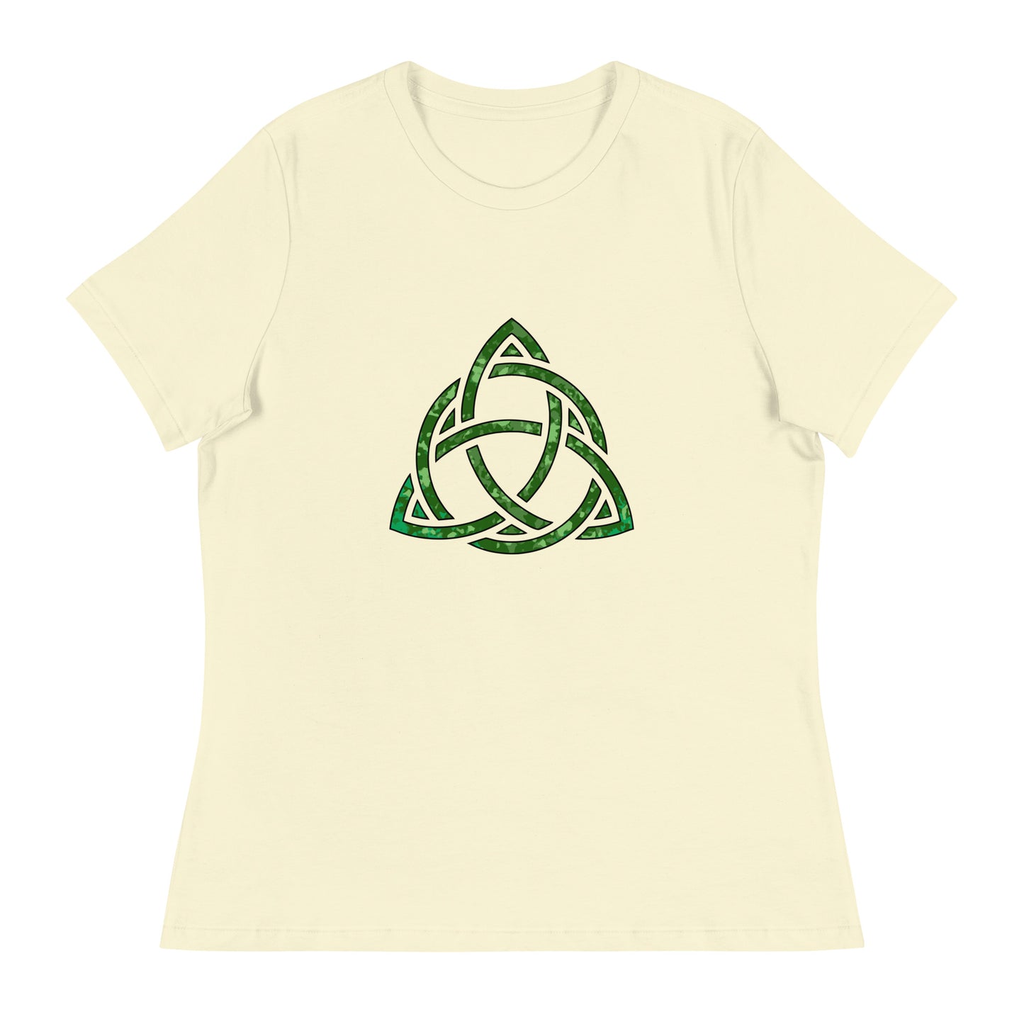 Celtic Trinity Knot Triquetra Bella + Canvas Ladies T-Shirt Citron