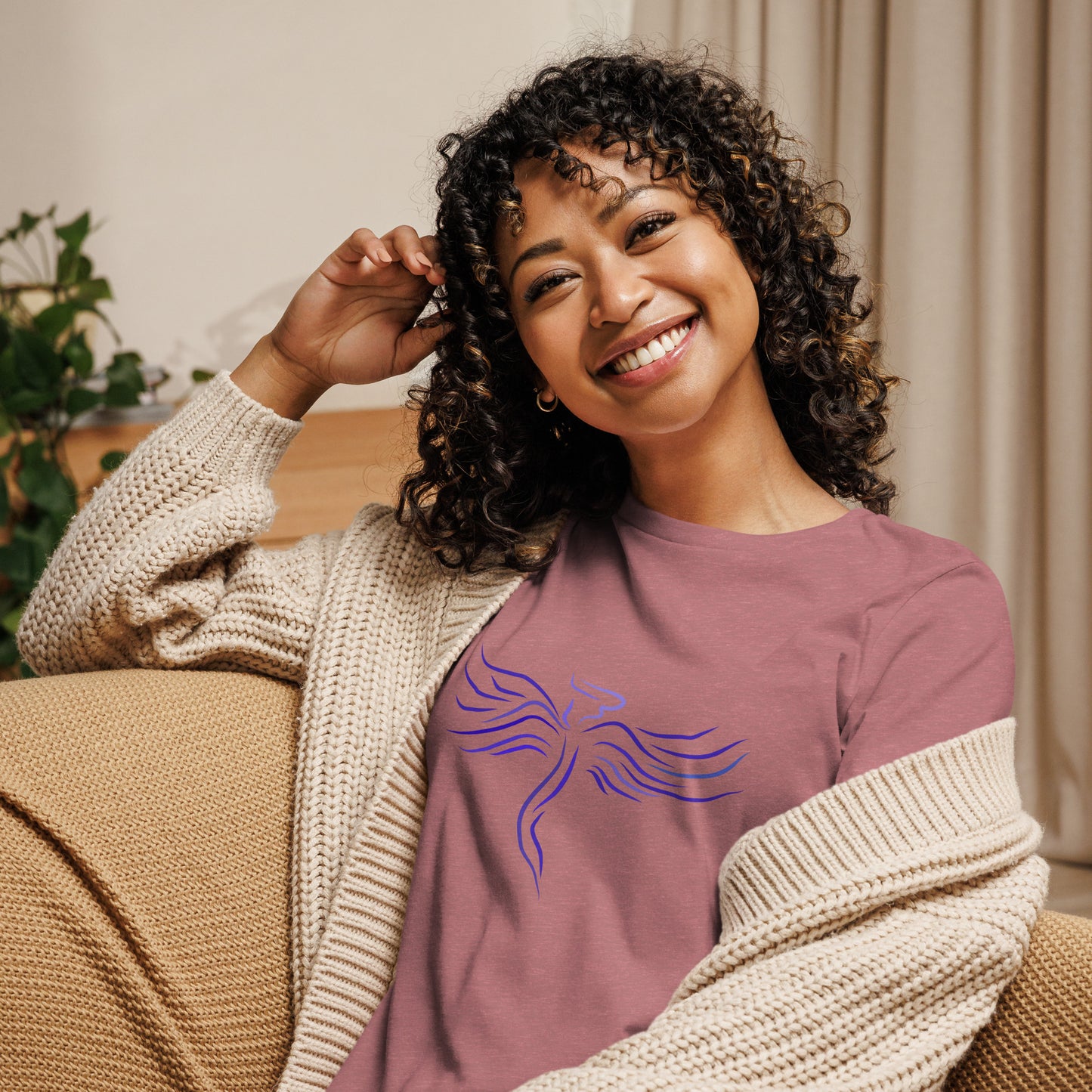 Guardian Angel Women's Relaxed T-Shirt Heather Mauve