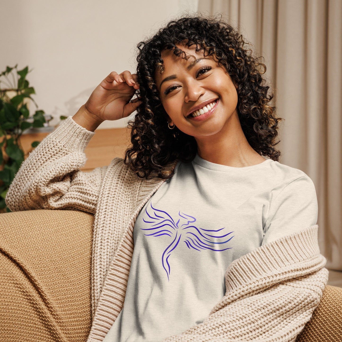 Guardian Angel Women's Relaxed T-Shirt Heather Prism Natural
