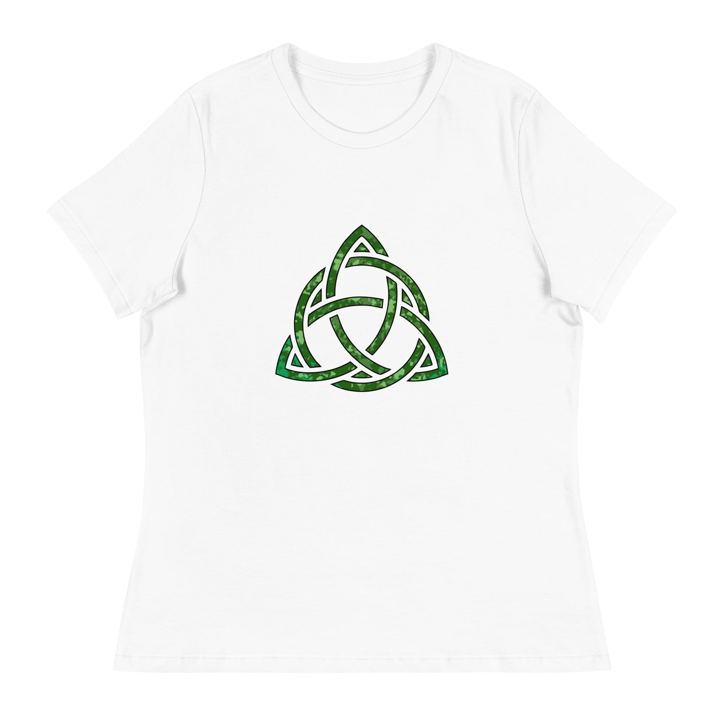 Celtic Trinity Knot Triquetra Bella + Canvas Ladies T-Shirt White