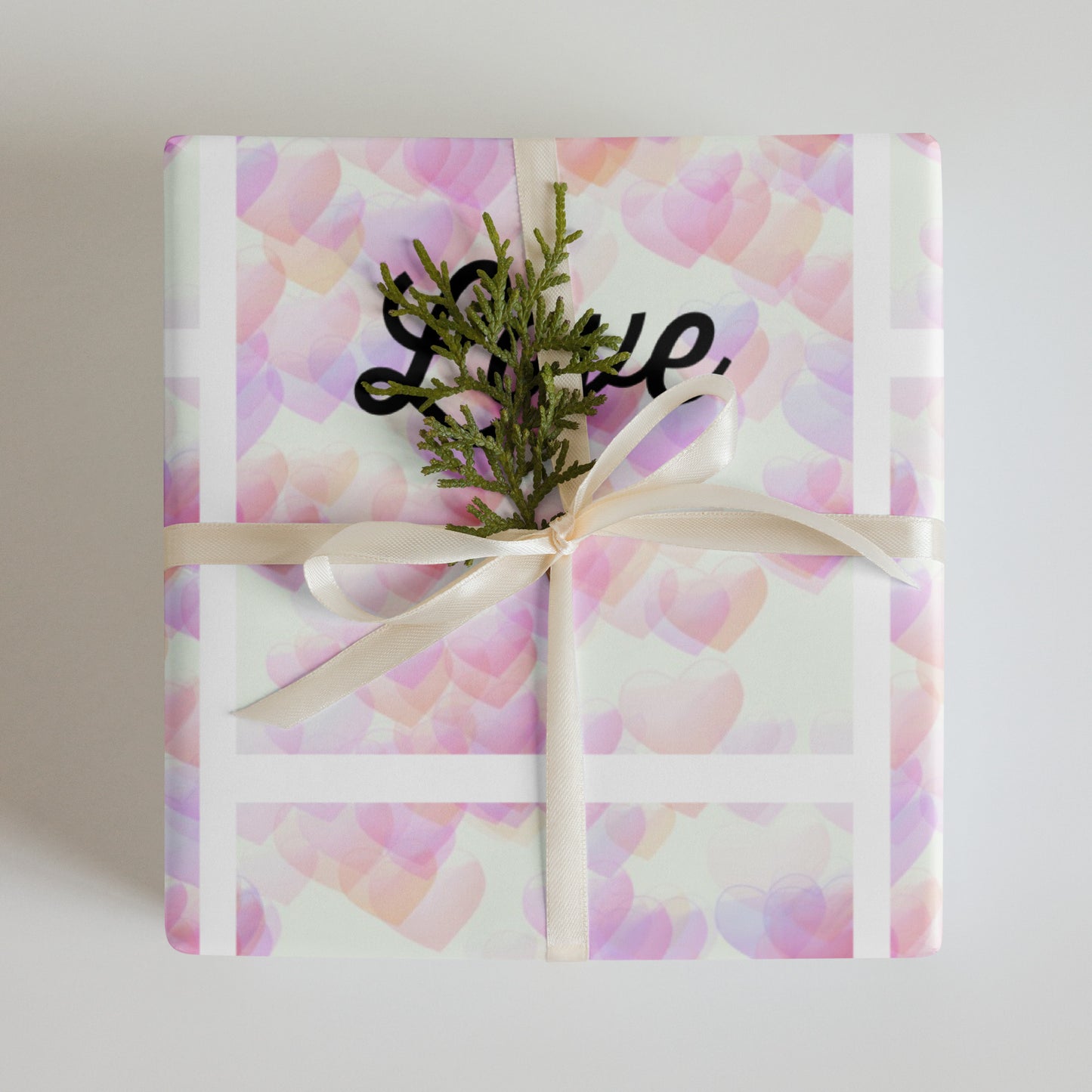 Pink Hearts Wrapping Paper Sheets