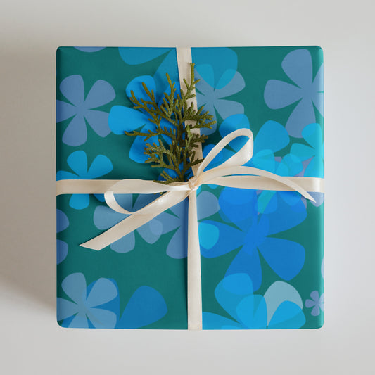 Teal and Blue Wrapping Paper Sheets Default Title