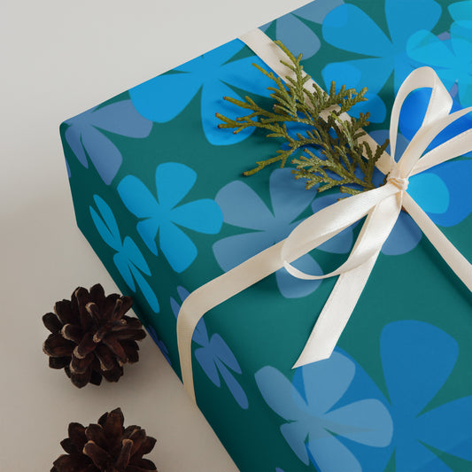 Teal and Blue Wrapping Paper Sheets