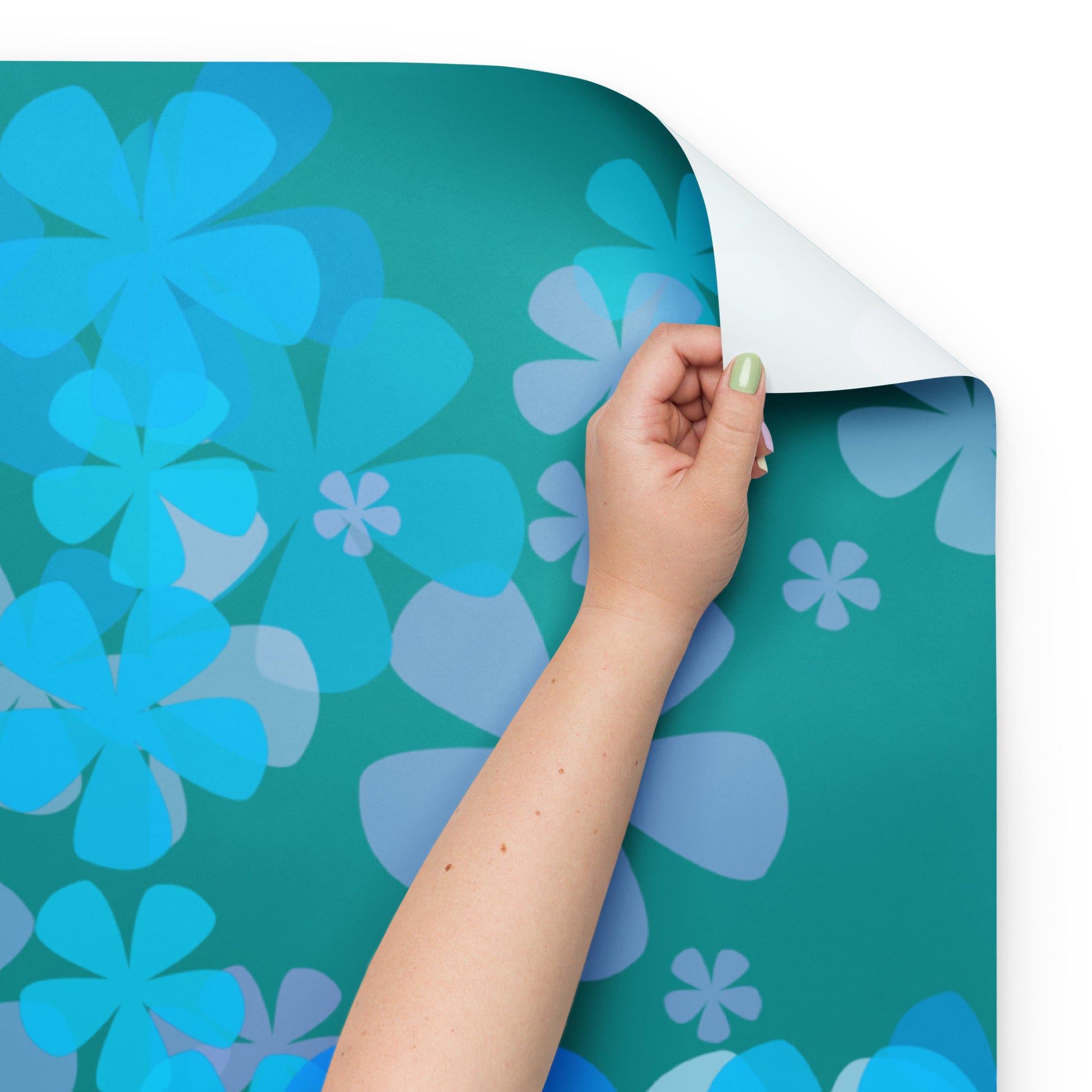 Teal and Blue Wrapping Paper Sheets