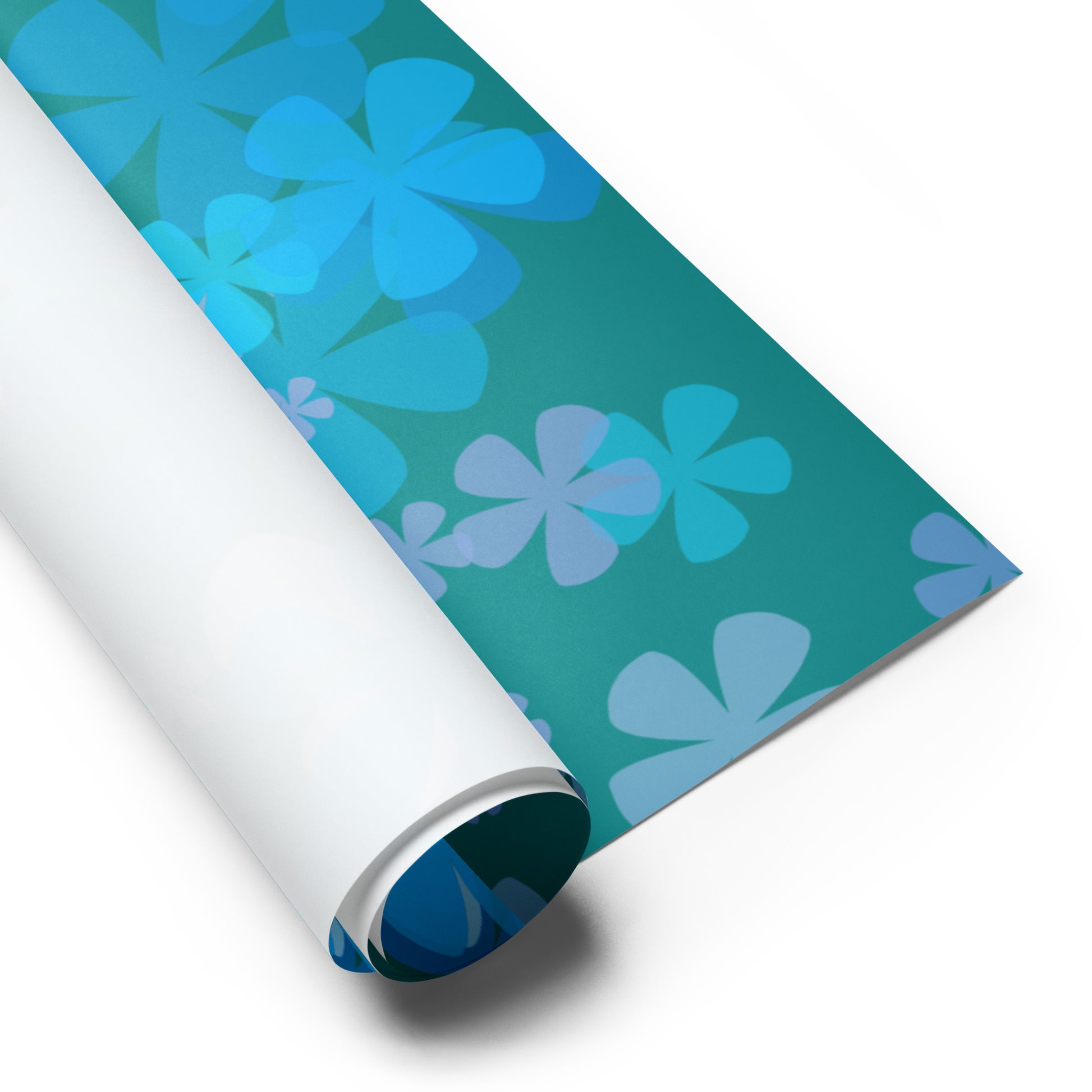 Teal and Blue Wrapping Paper Sheets