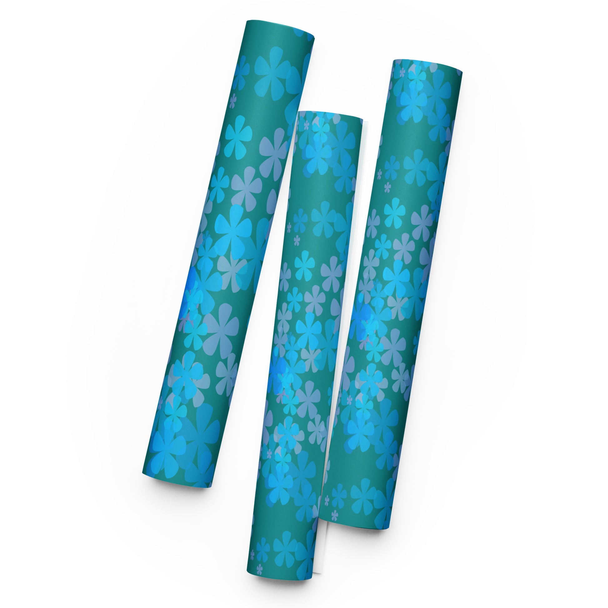 Teal and Blue Wrapping Paper Sheets